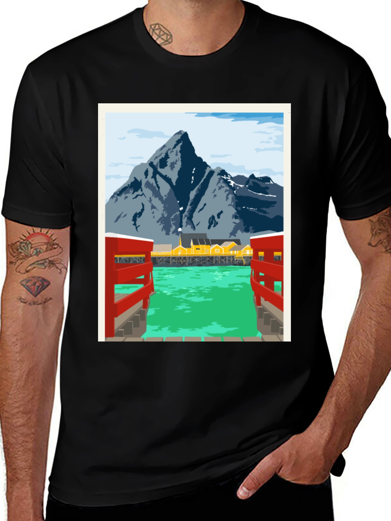 Scenic Mountain Town T-Shirt