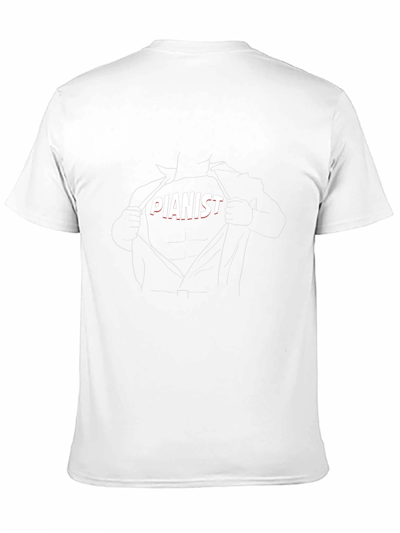 Pianist Super Hero Reveal Graphic Tee