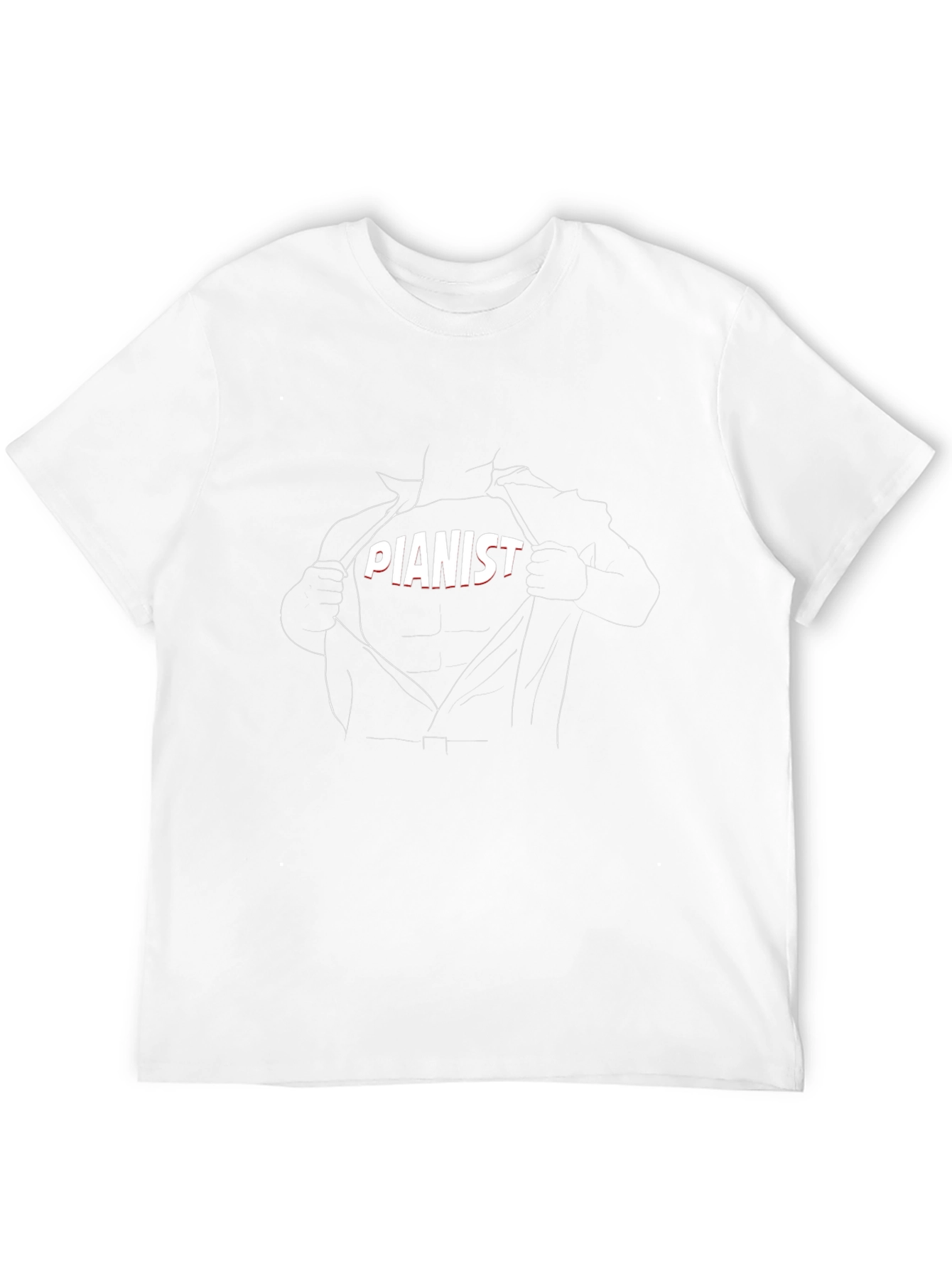 Pianist Super Hero Reveal Graphic Tee