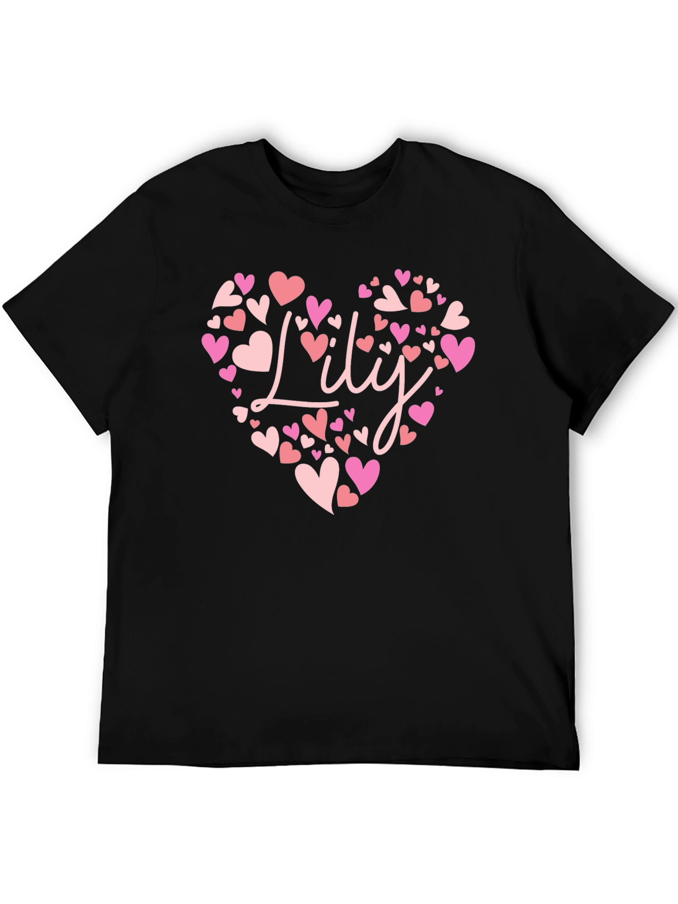 Personalized Lily Heart T-Shirt - Cute Custom Gift