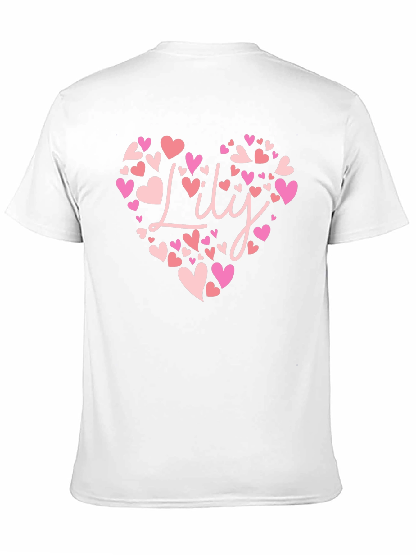 Personalized Lily Heart T-Shirt - Cute Custom Gift