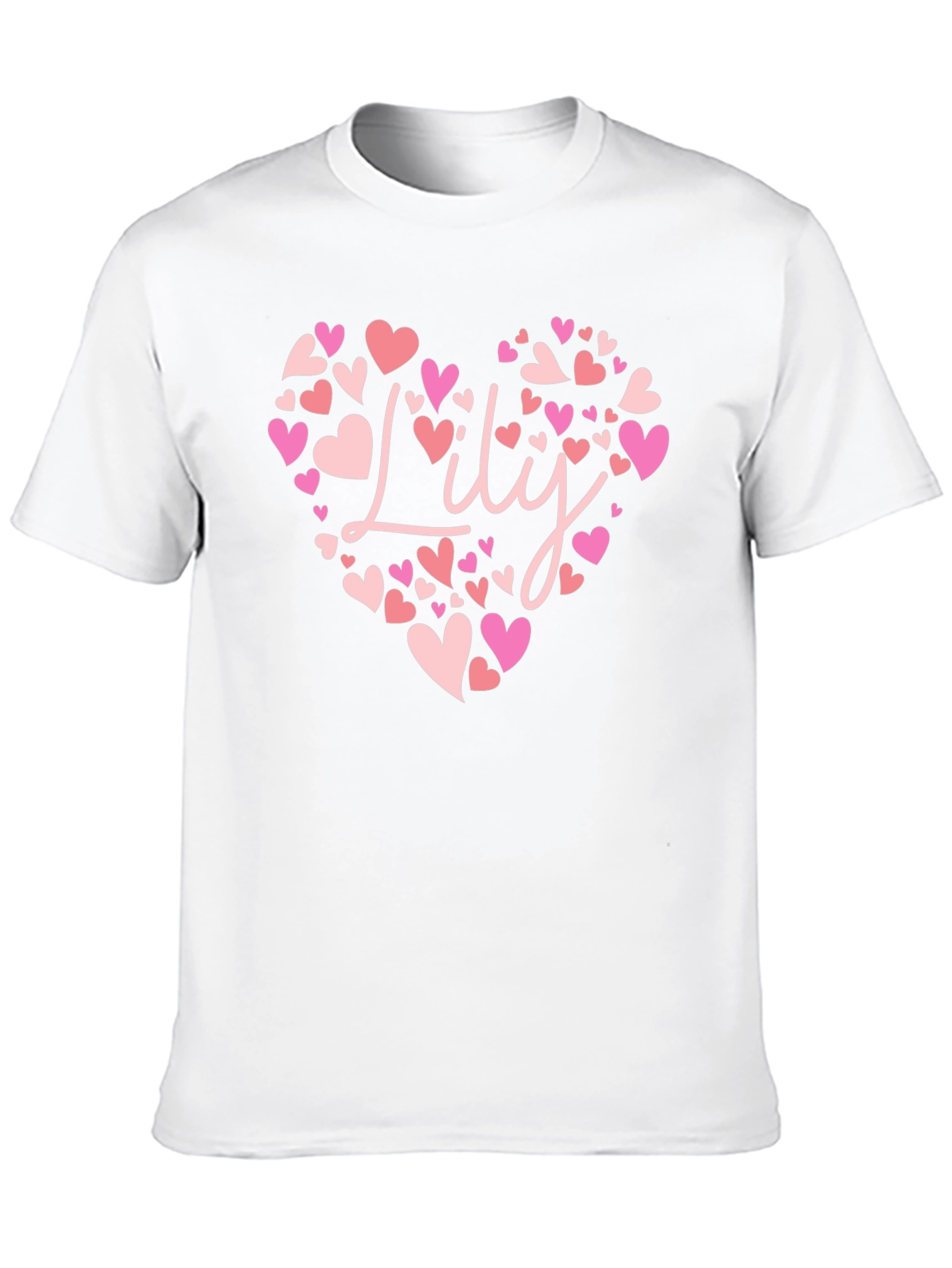 Personalized Lily Heart T-Shirt - Cute Custom Gift