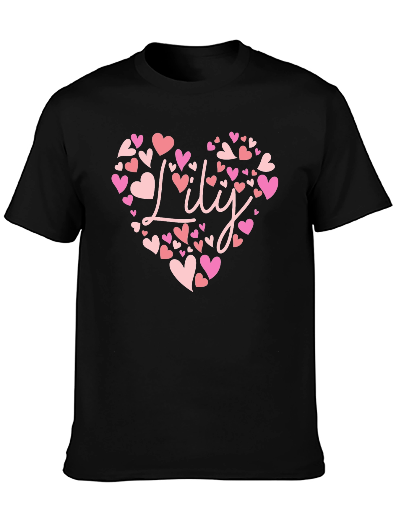 Personalized Lily Heart T-Shirt - Cute Custom Gift
