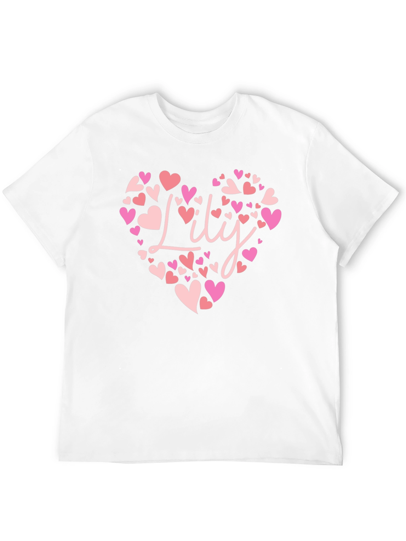 Personalized Lily Heart T-Shirt - Cute Custom Gift