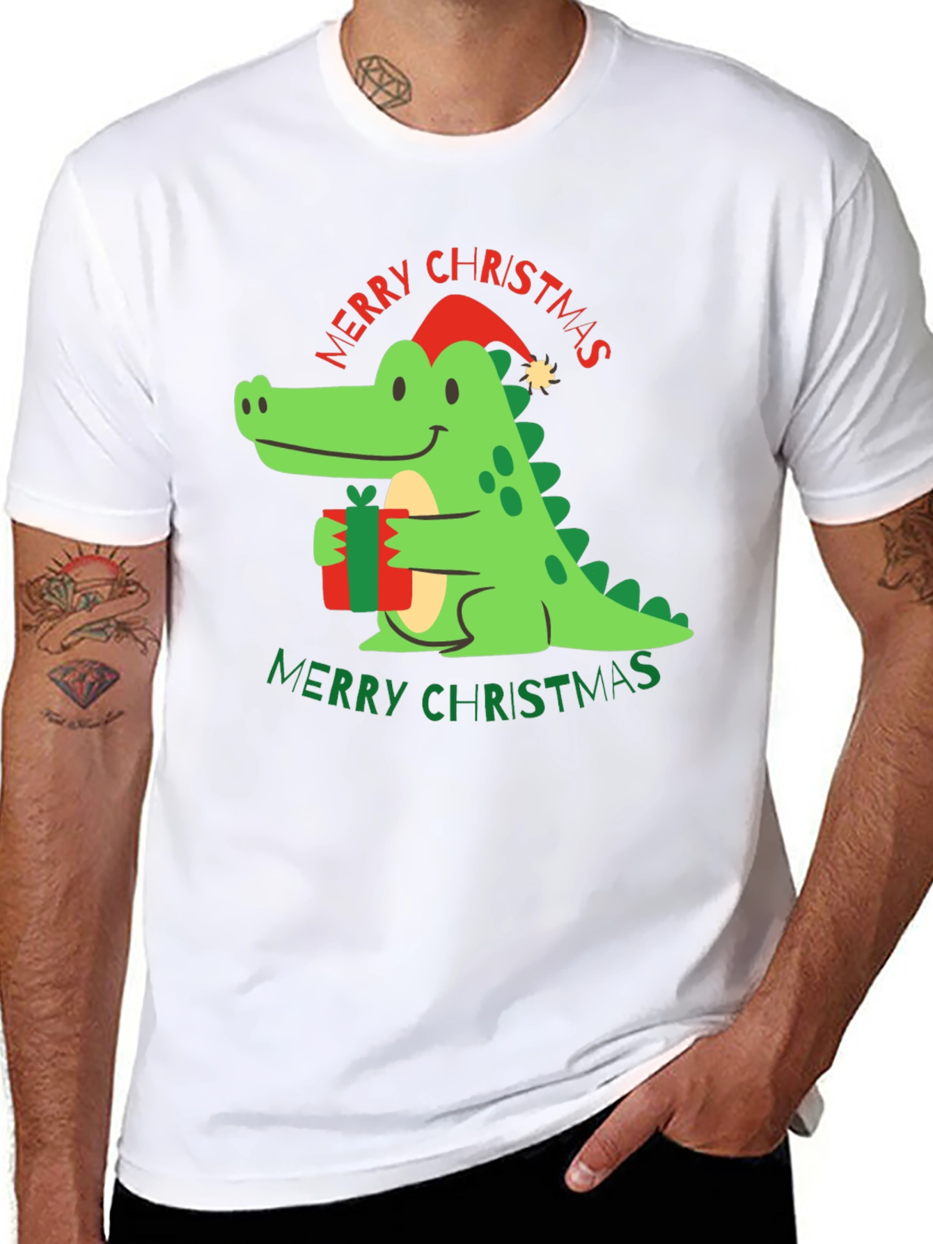 Festive Crocodile Christmas T-Shirt
