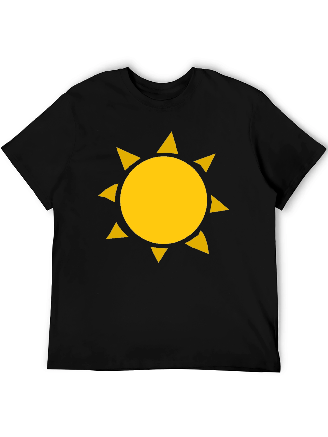 Sunny Days Black Graphic Tee - Bold Sun Design