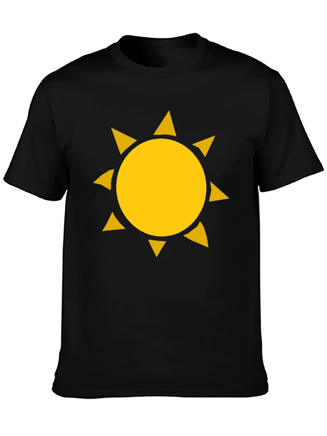 Sunny Days Black Graphic Tee - Bold Sun Design
