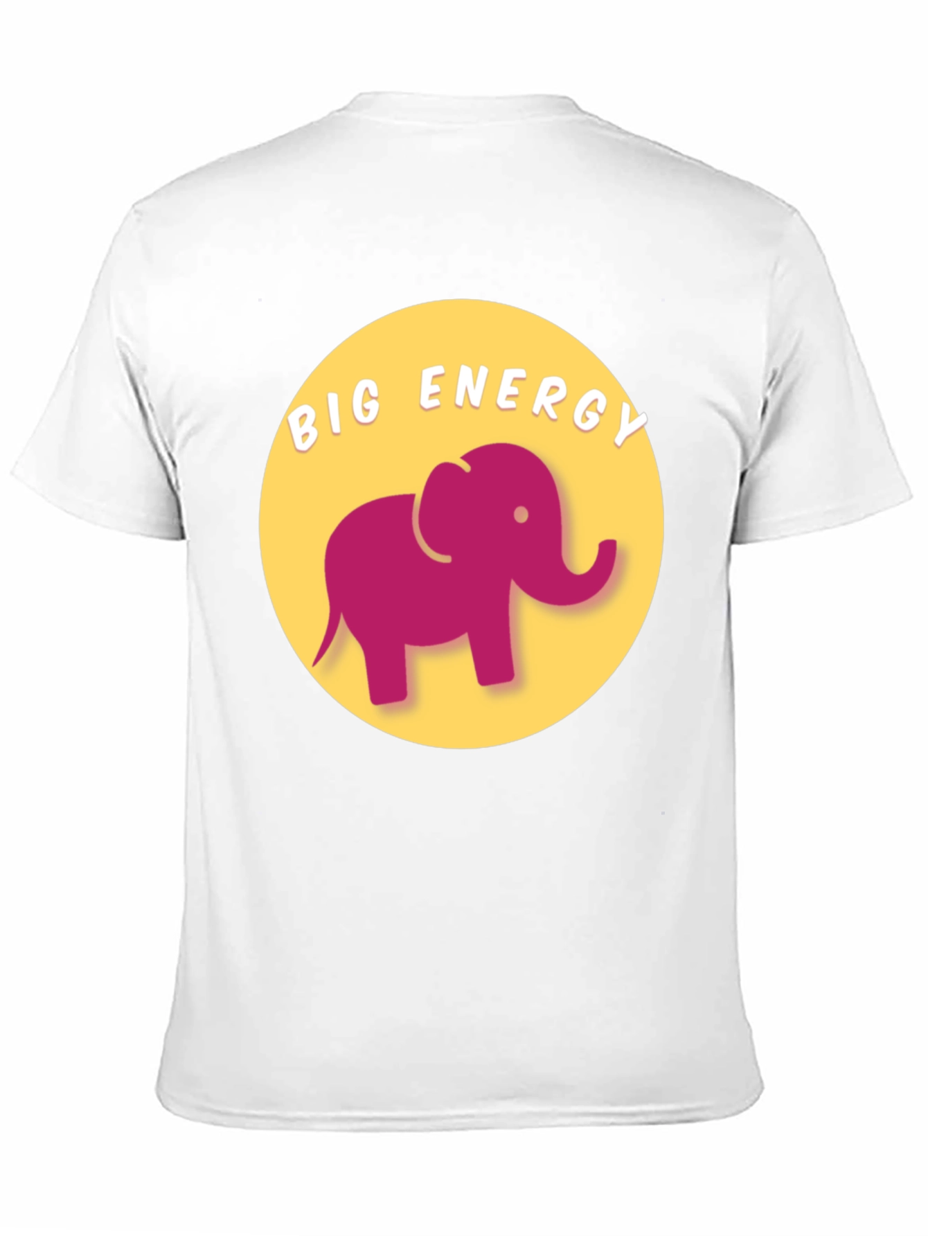 Big Energy Elephant Graphic Tee - Unisex Black T-Shirt