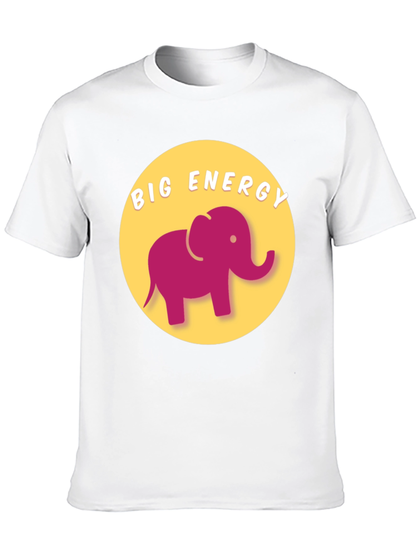 Big Energy Elephant Graphic Tee - Unisex Black T-Shirt