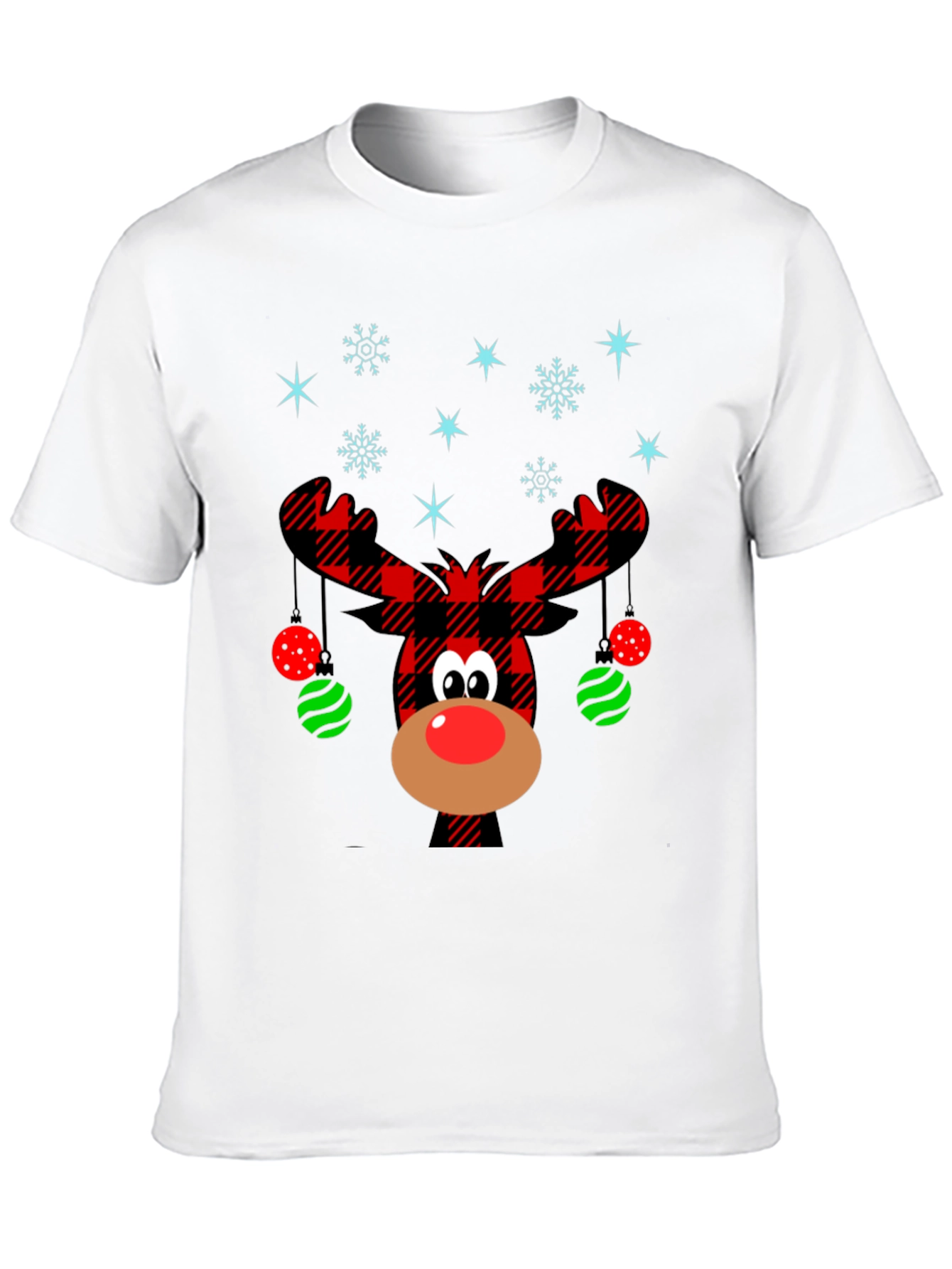 Festive Reindeer Christmas Graphic Tee