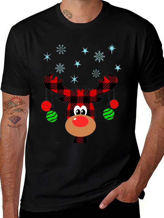 Festive Reindeer Christmas Graphic Tee