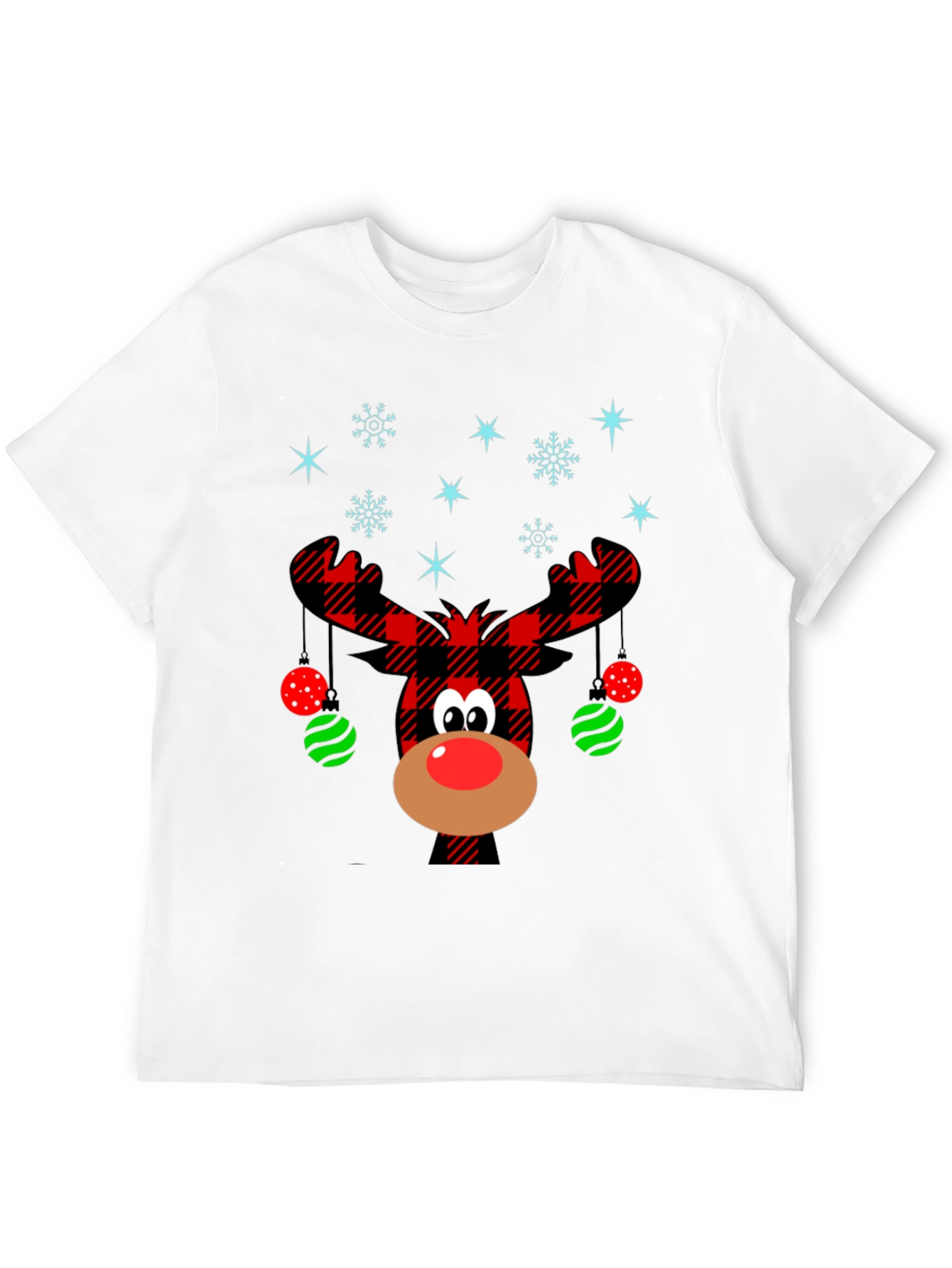 Festive Reindeer Christmas Graphic Tee