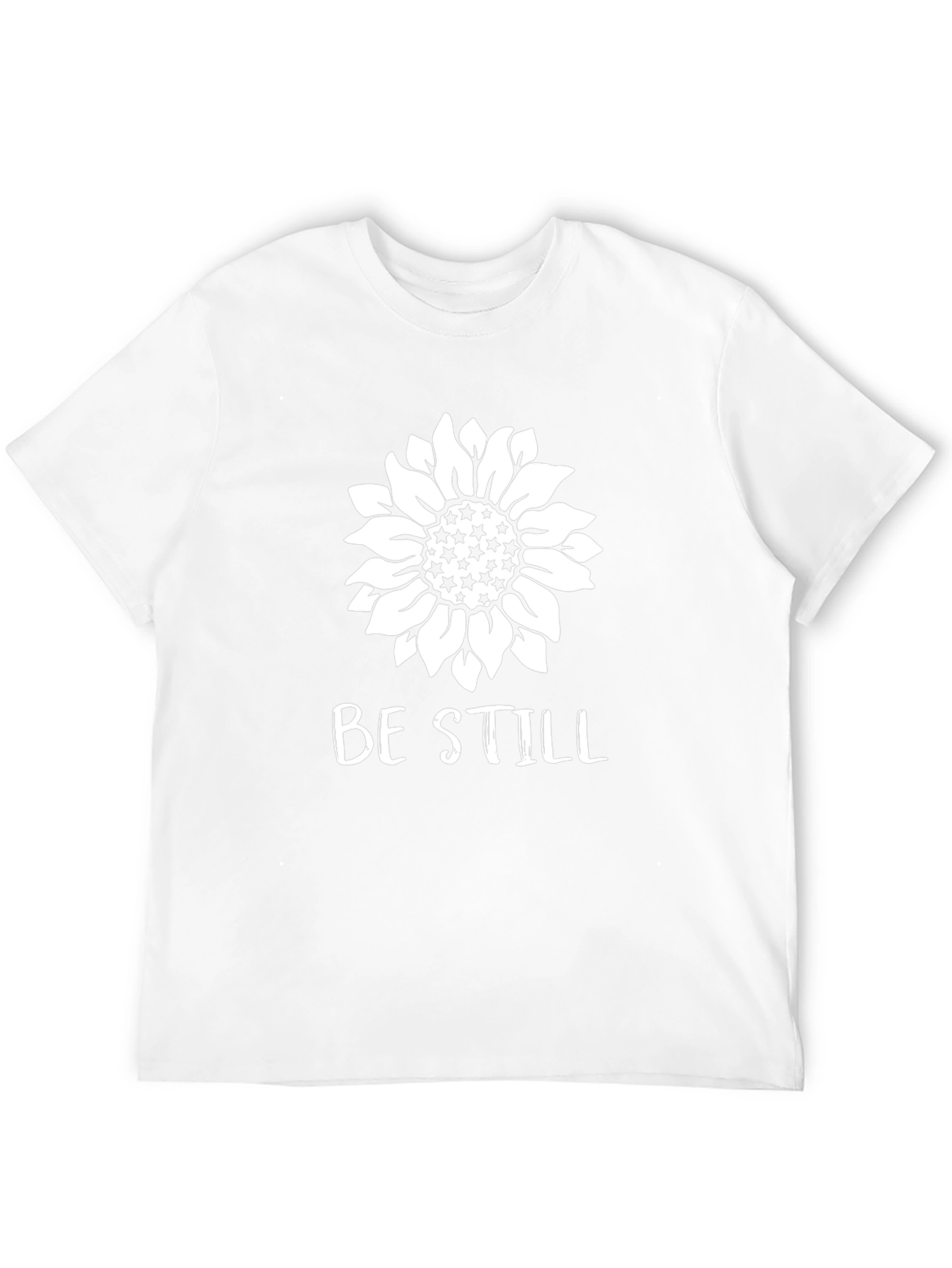 Be Still Sunflower Graphic Tee - Unisex Black T-Shirt