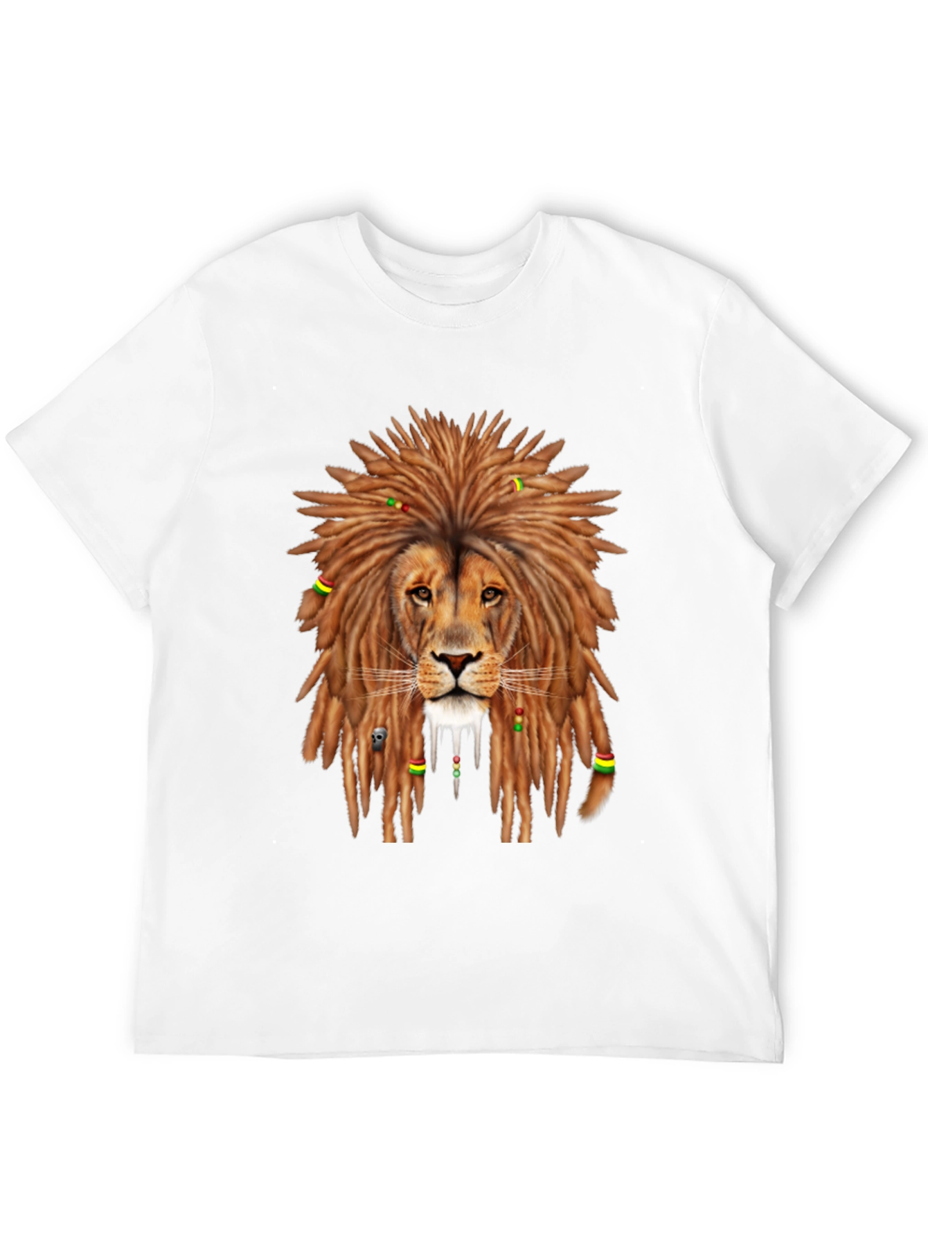 Rasta Lion Graphic Tee - Mens Black T-Shirt