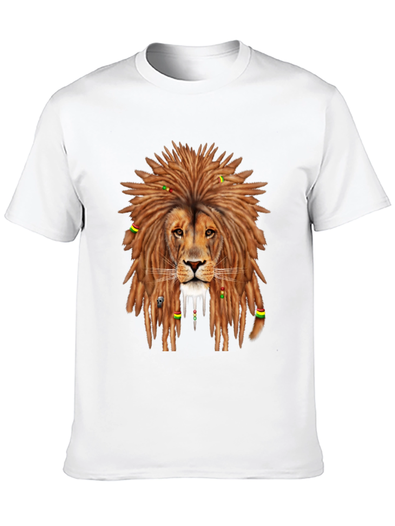 Rasta Lion Graphic Tee - Mens Black T-Shirt