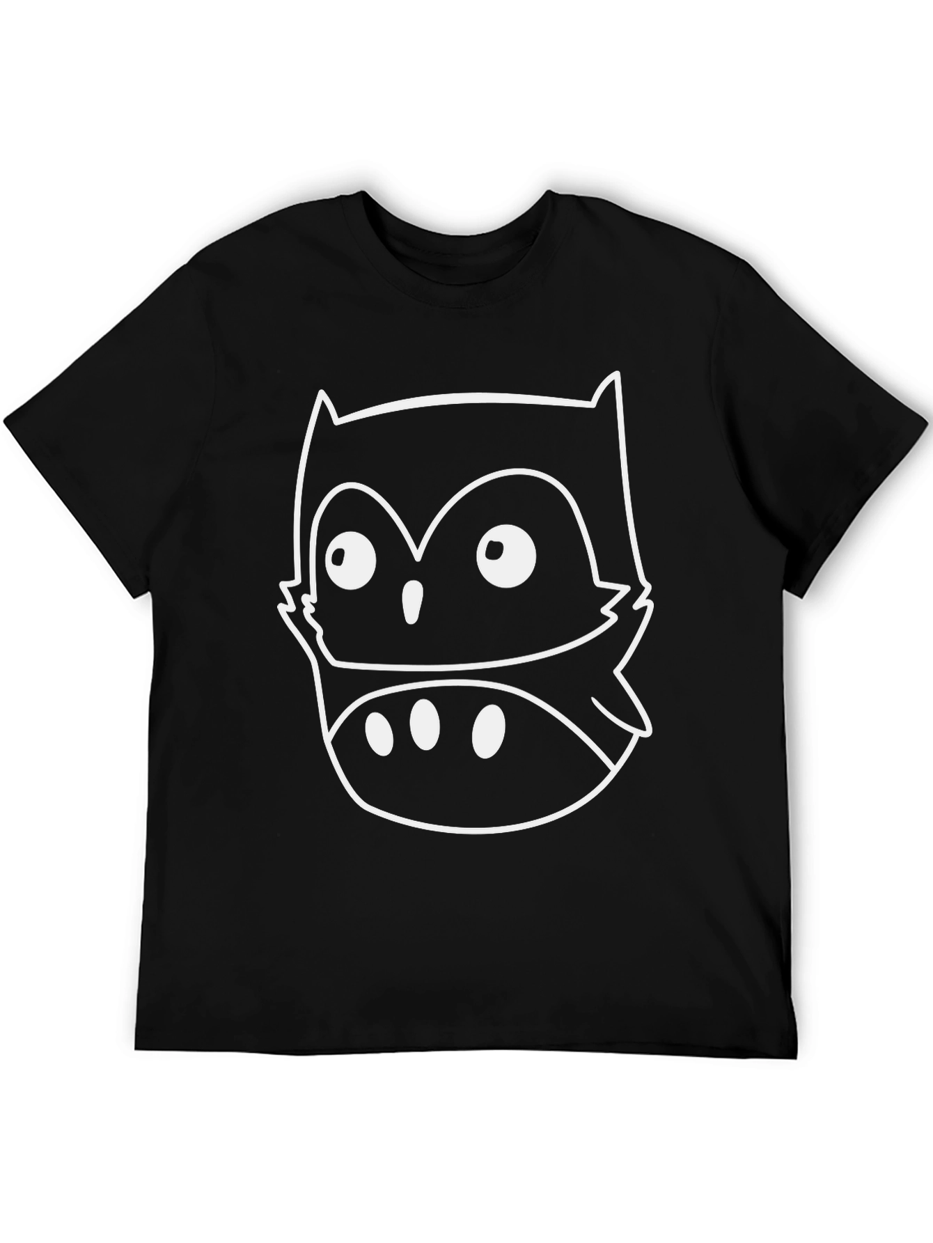 Owl Graphic T-Shirt - Casual Black Tee