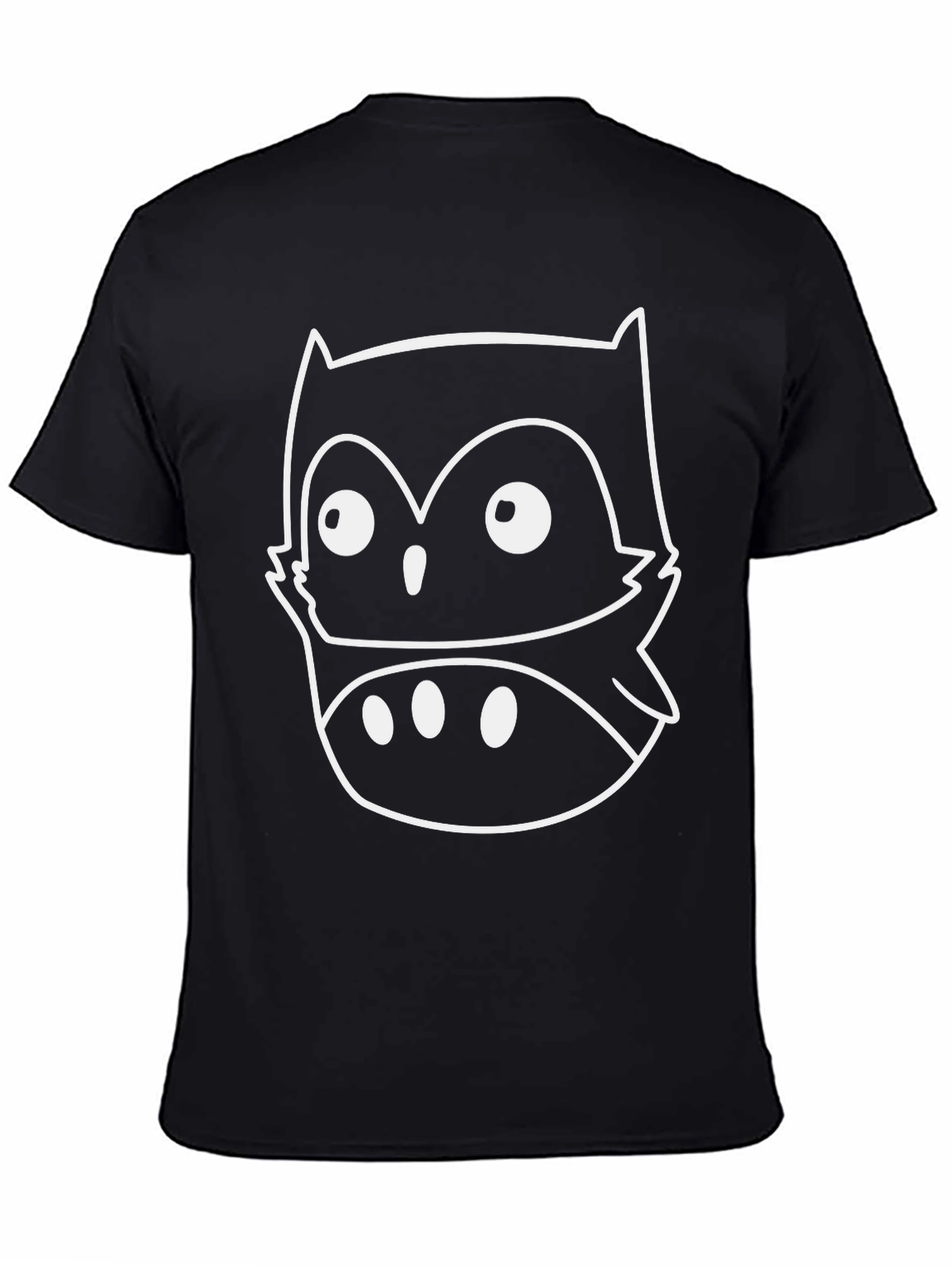 Owl Graphic T-Shirt - Casual Black Tee