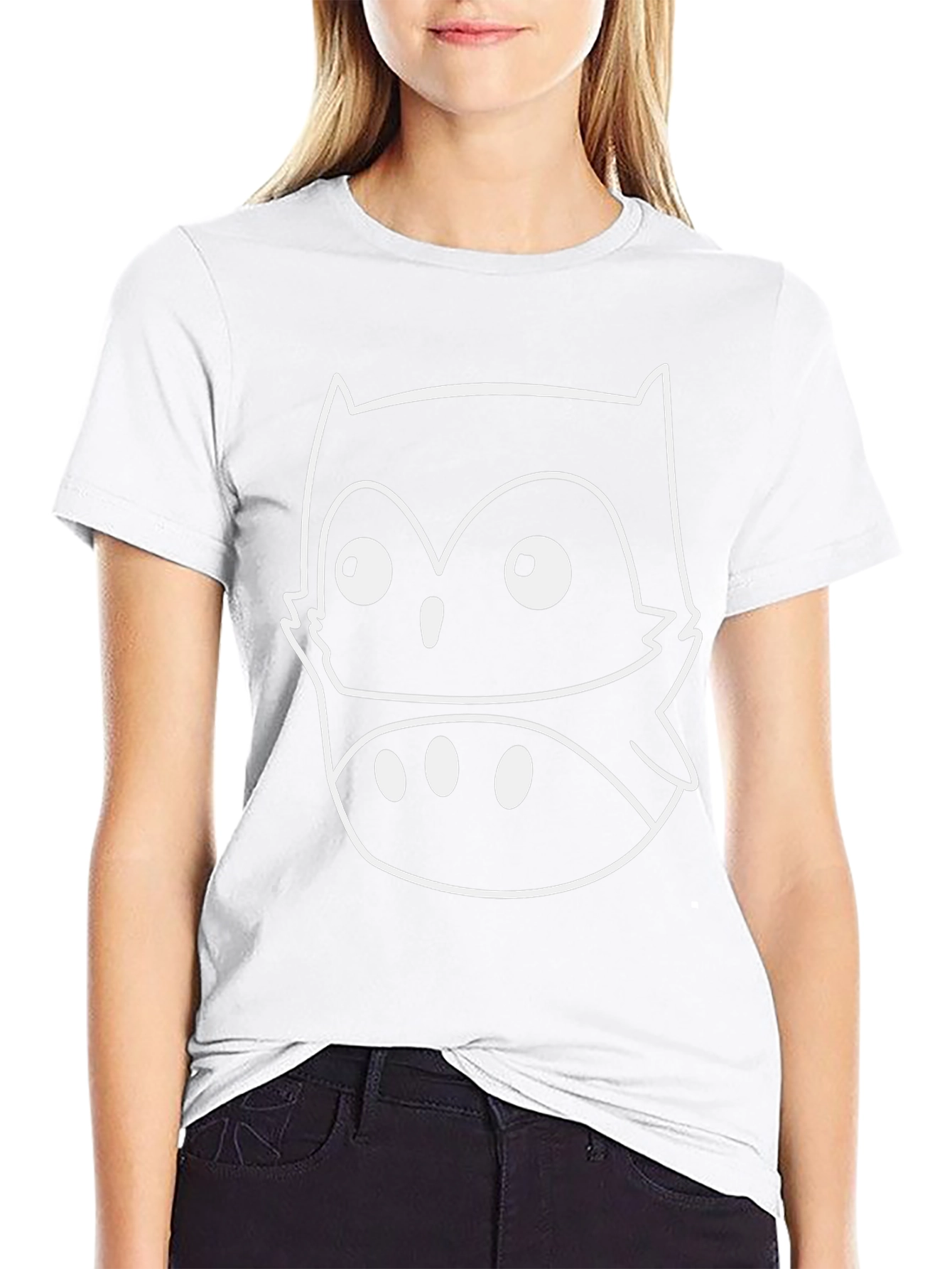 Owl Graphic T-Shirt - Casual Black Tee