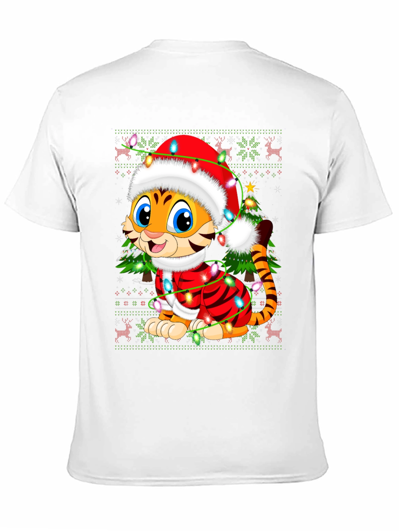 Festive Tiger Christmas T-Shirt