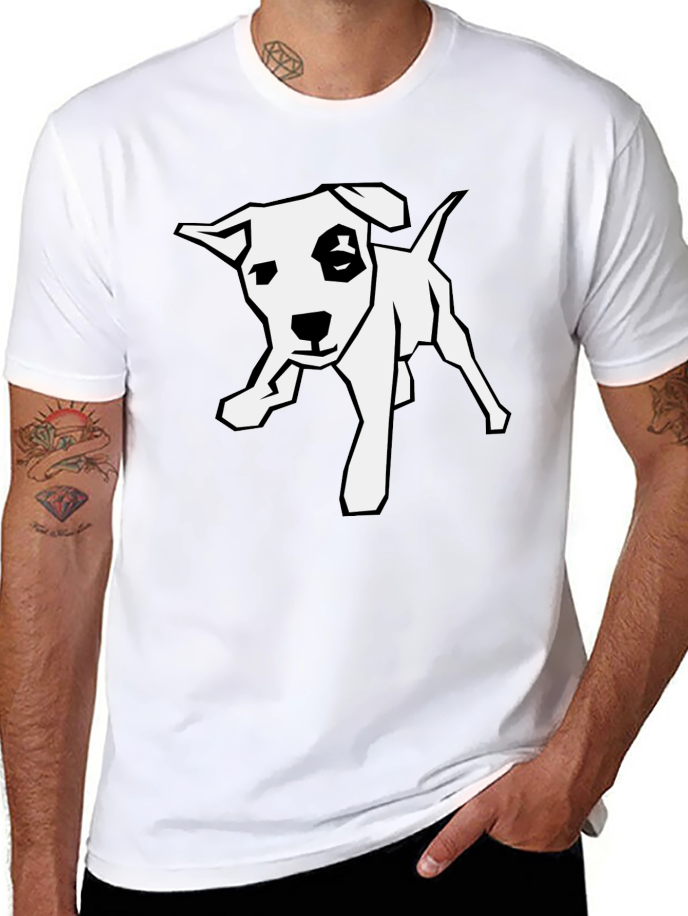 Dog Graphic Black Tee