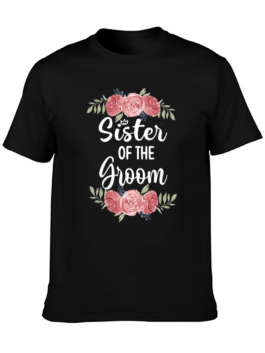 Sister of the Groom Floral T-Shirt
