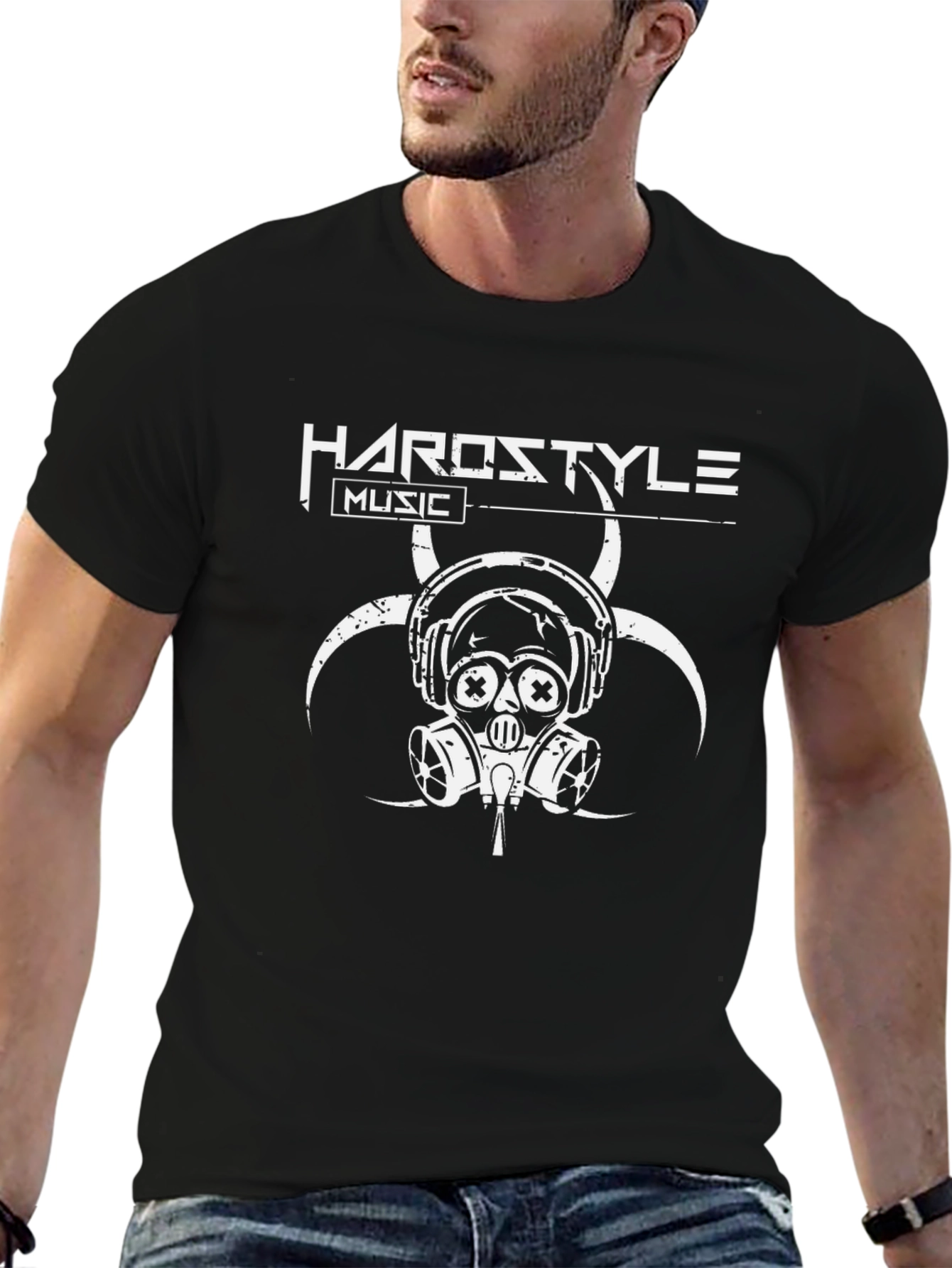 Hardstyle Music Black T-Shirt - Biohazard Design
