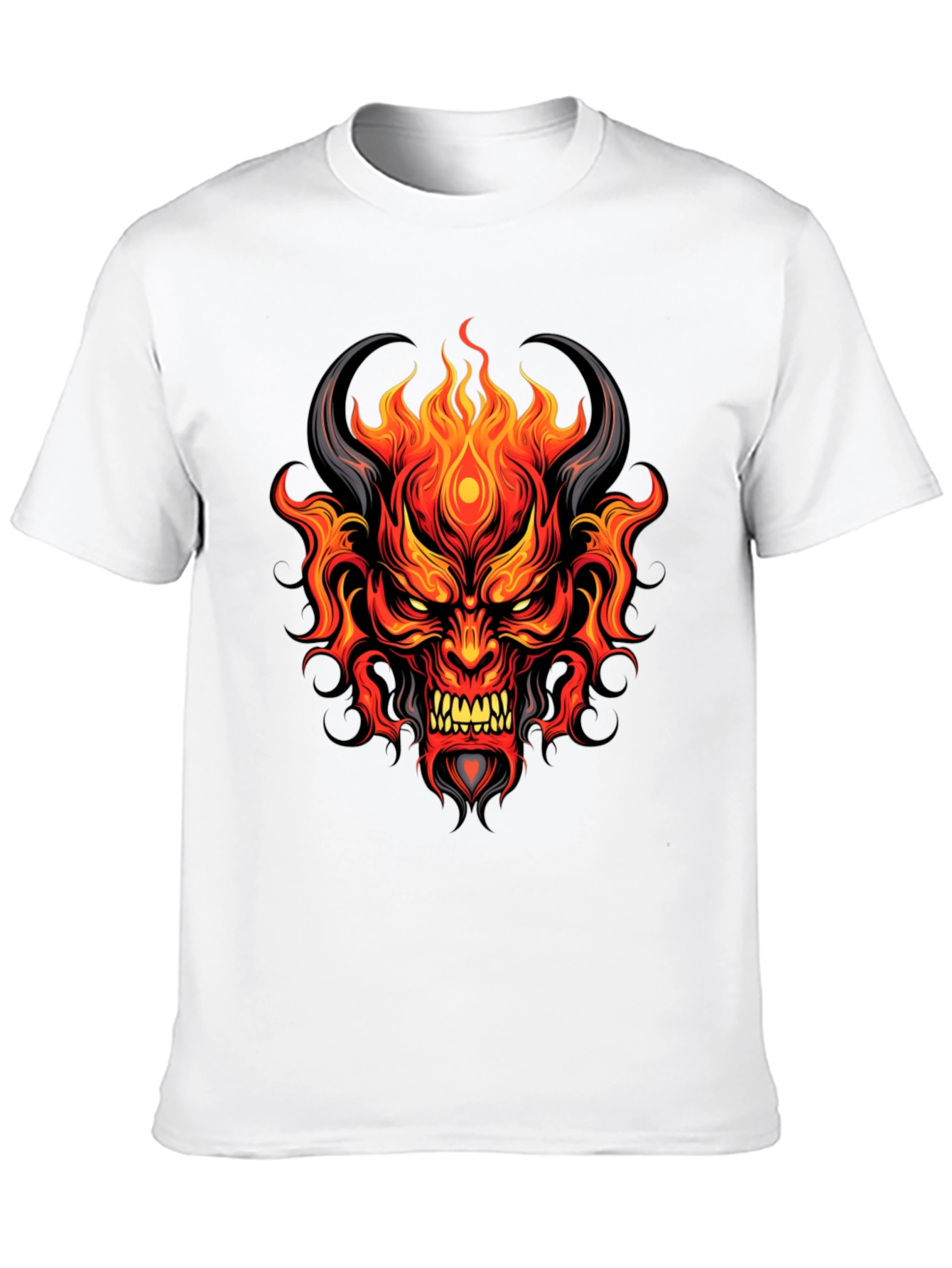 Fiery Demon Graphic T-Shirt - Bold & Unique Design