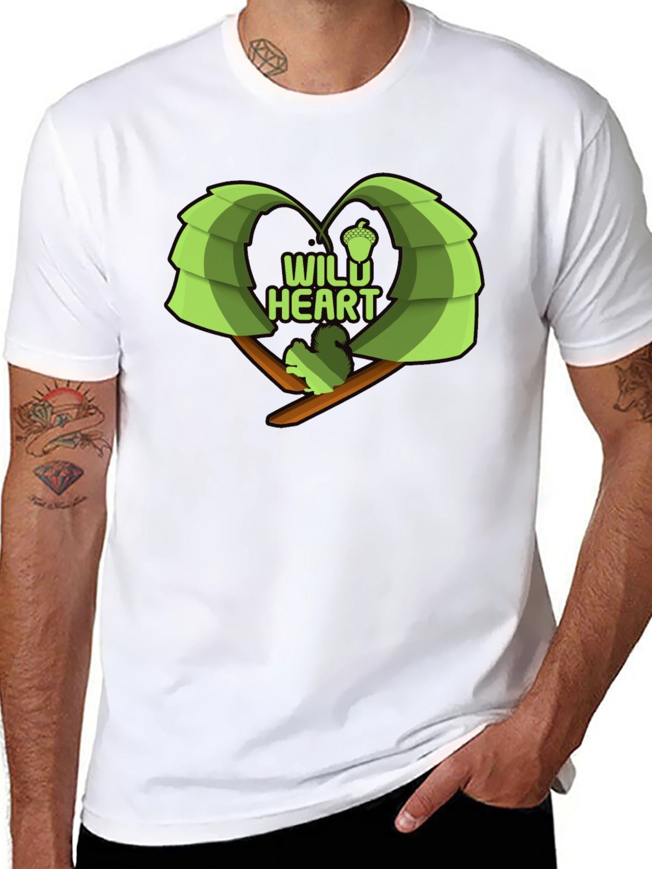Wild Heart Squirrel Graphic Tee - Nature Lovers Shirt