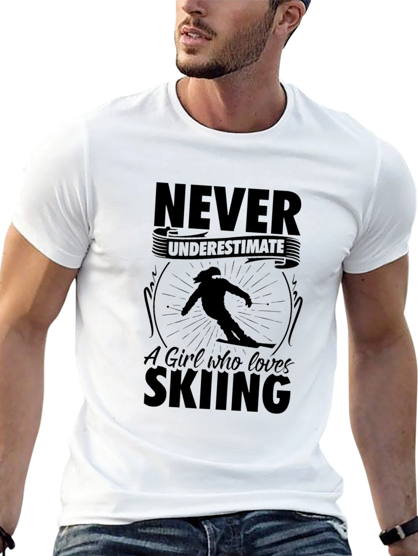 Never Underestimate Skiing T-Shirt