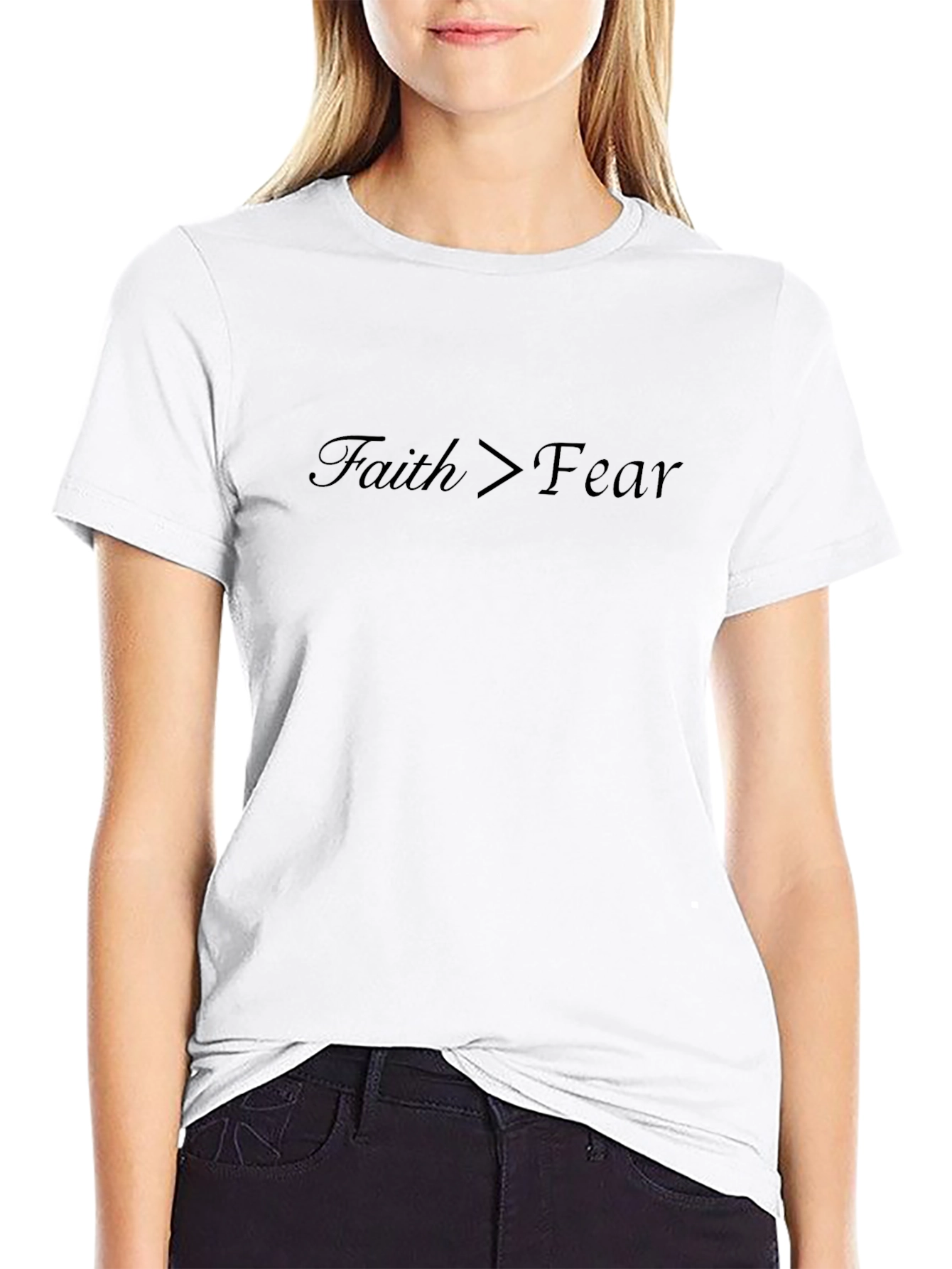 Faith Over Fear Graphic Tee - Inspirational Mens T-Shirt
