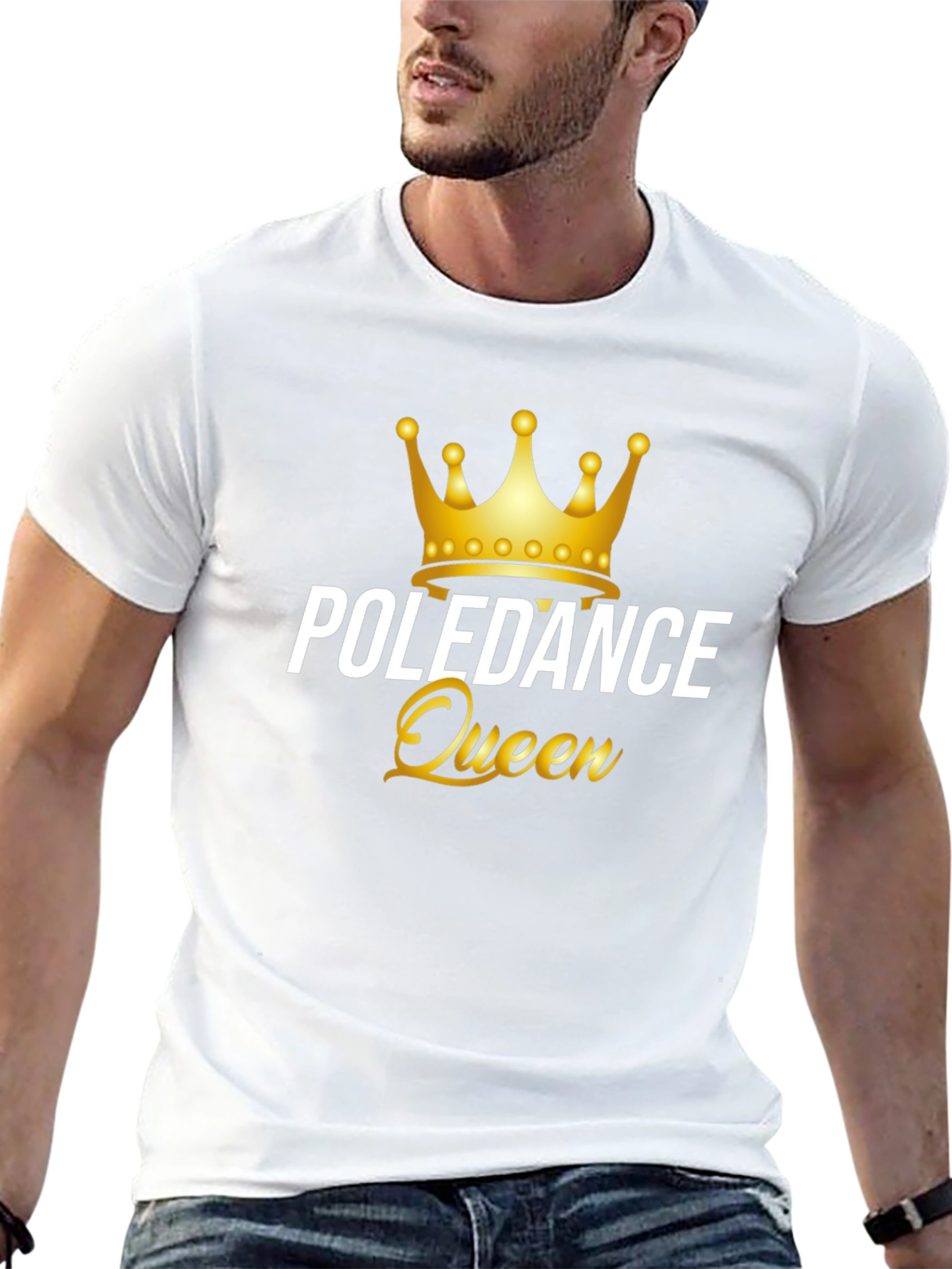Poledance Queen Graphic Tee - Black Cotton T-Shirt