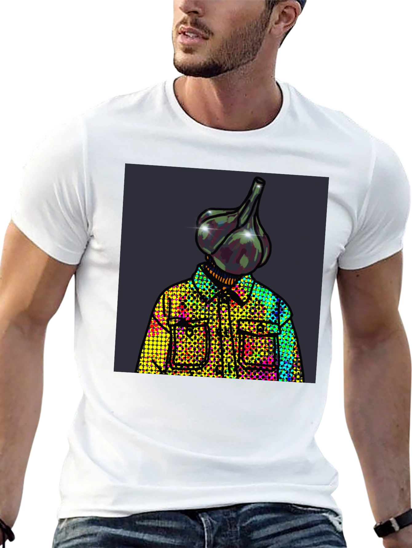 Garlic Head Graphic Tee - Unique Design