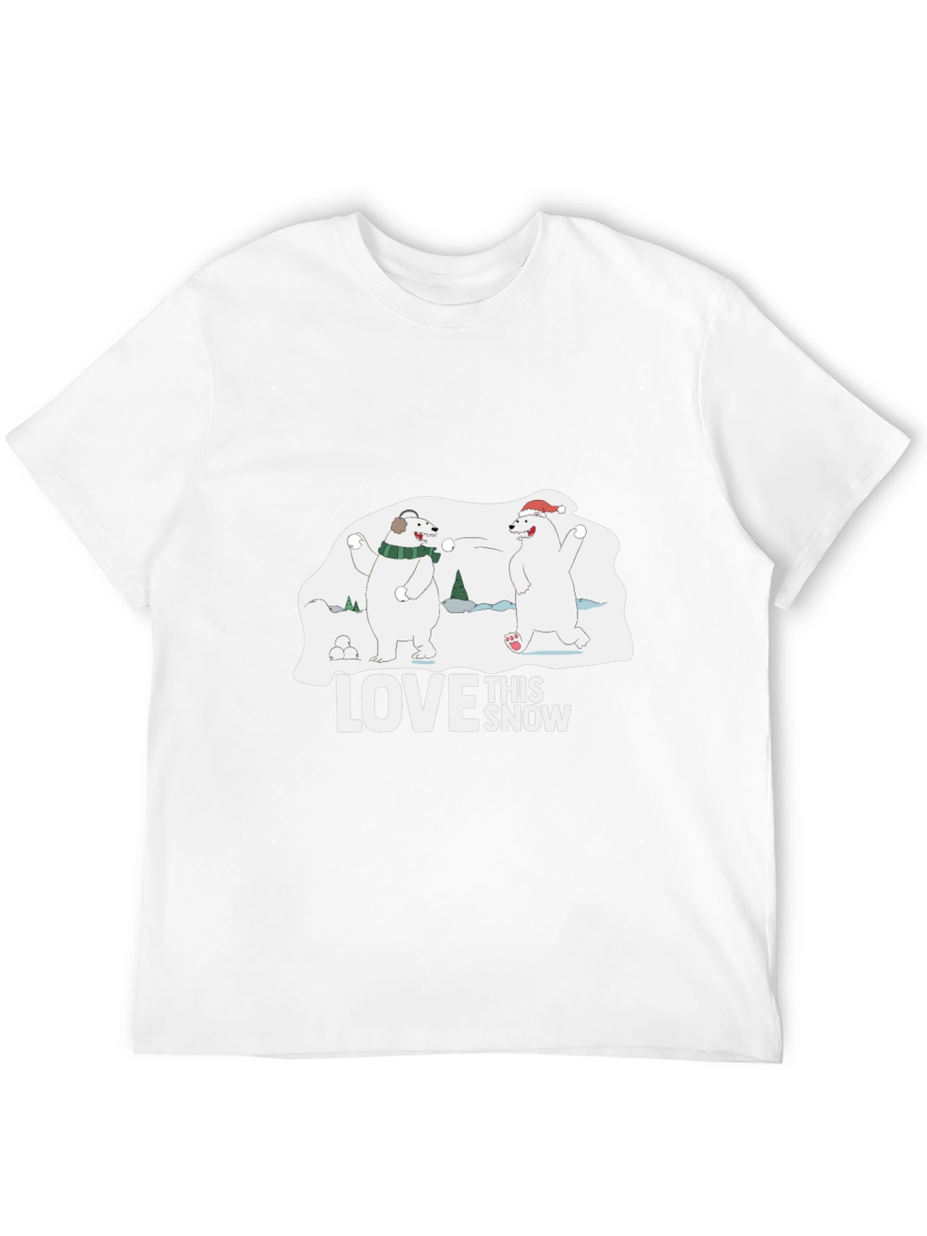 Winter Fun Bears Graphic Tee - Black