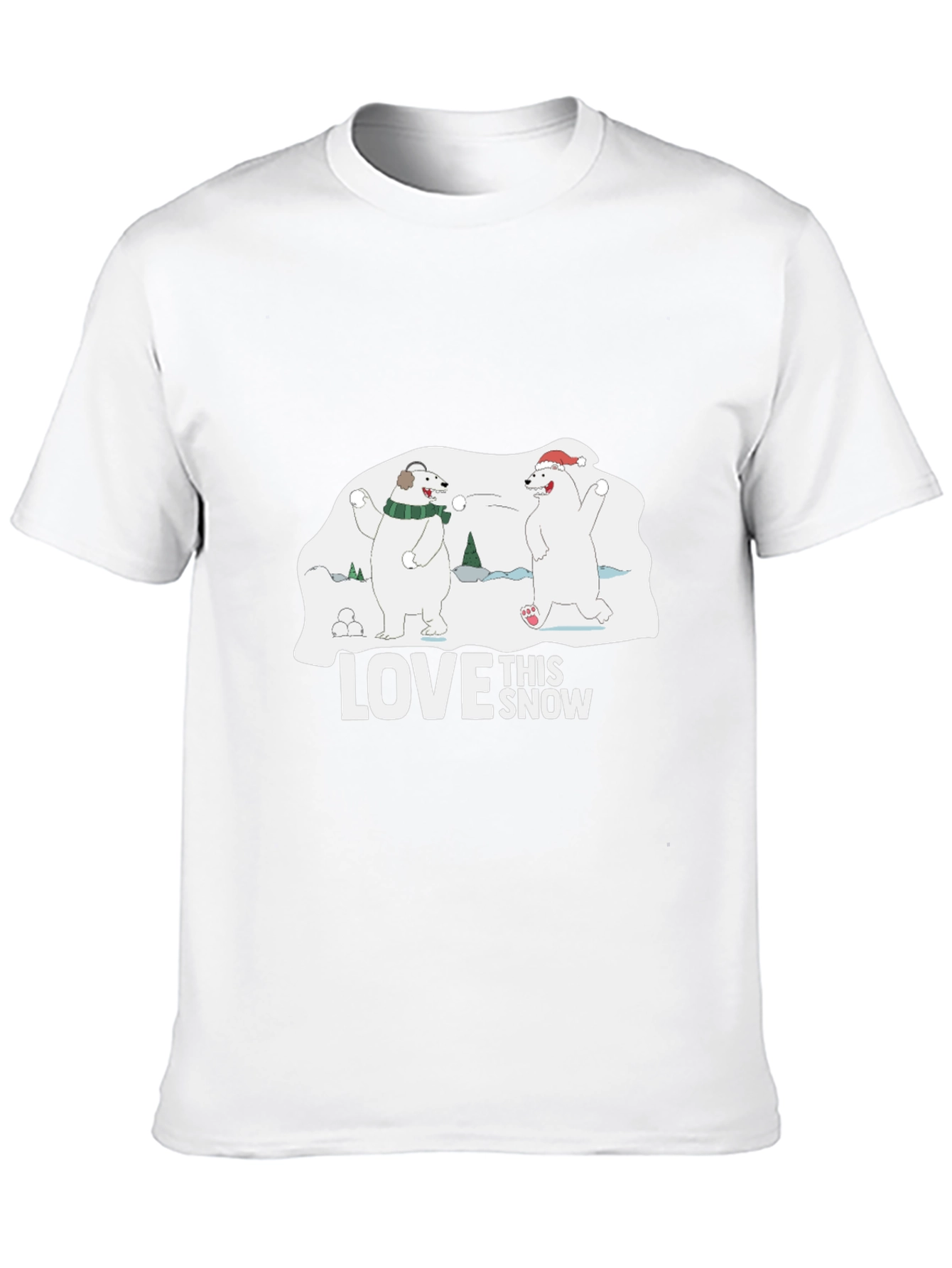 Winter Fun Bears Graphic Tee - Black