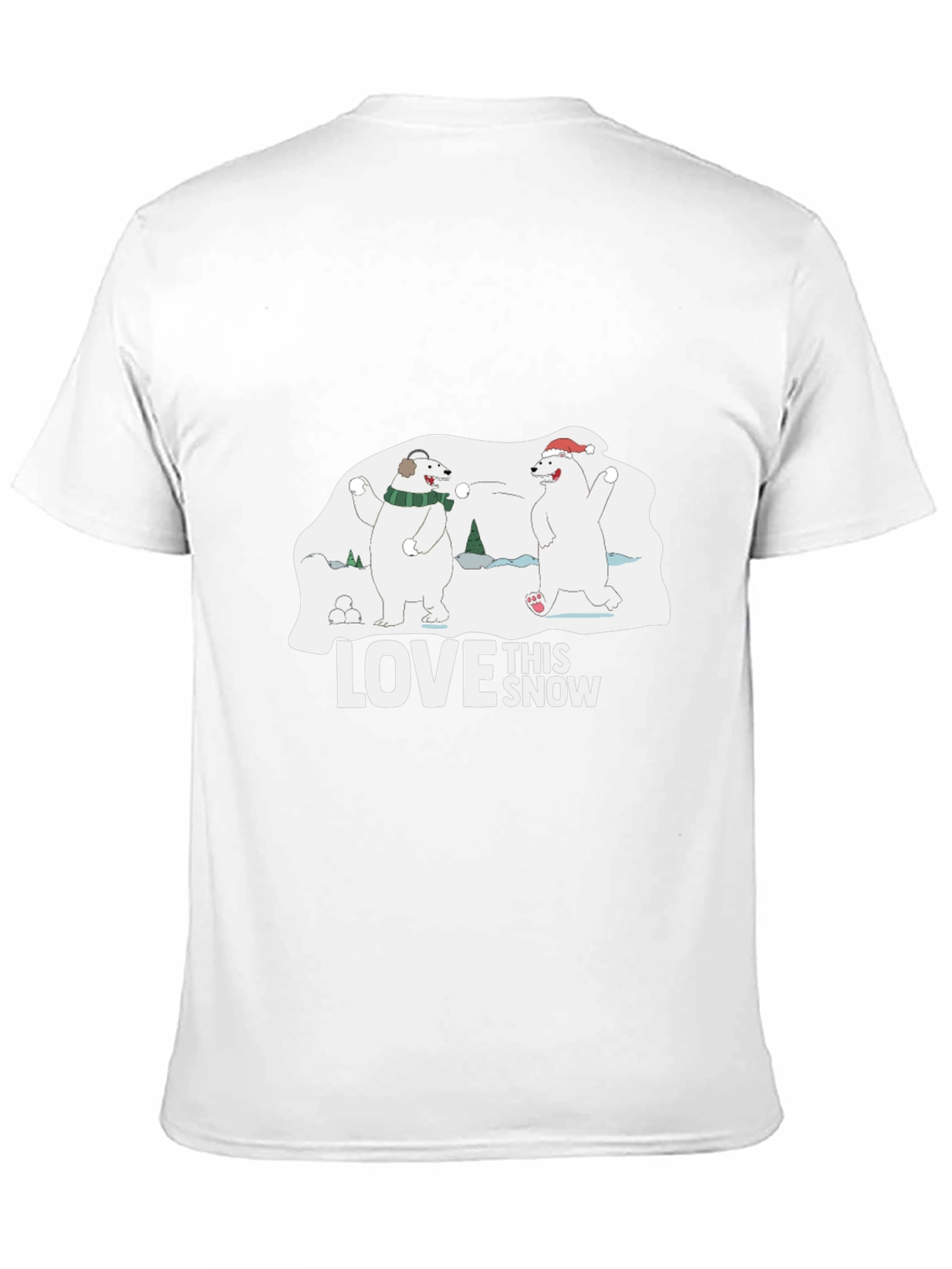 Winter Fun Bears Graphic Tee - Black