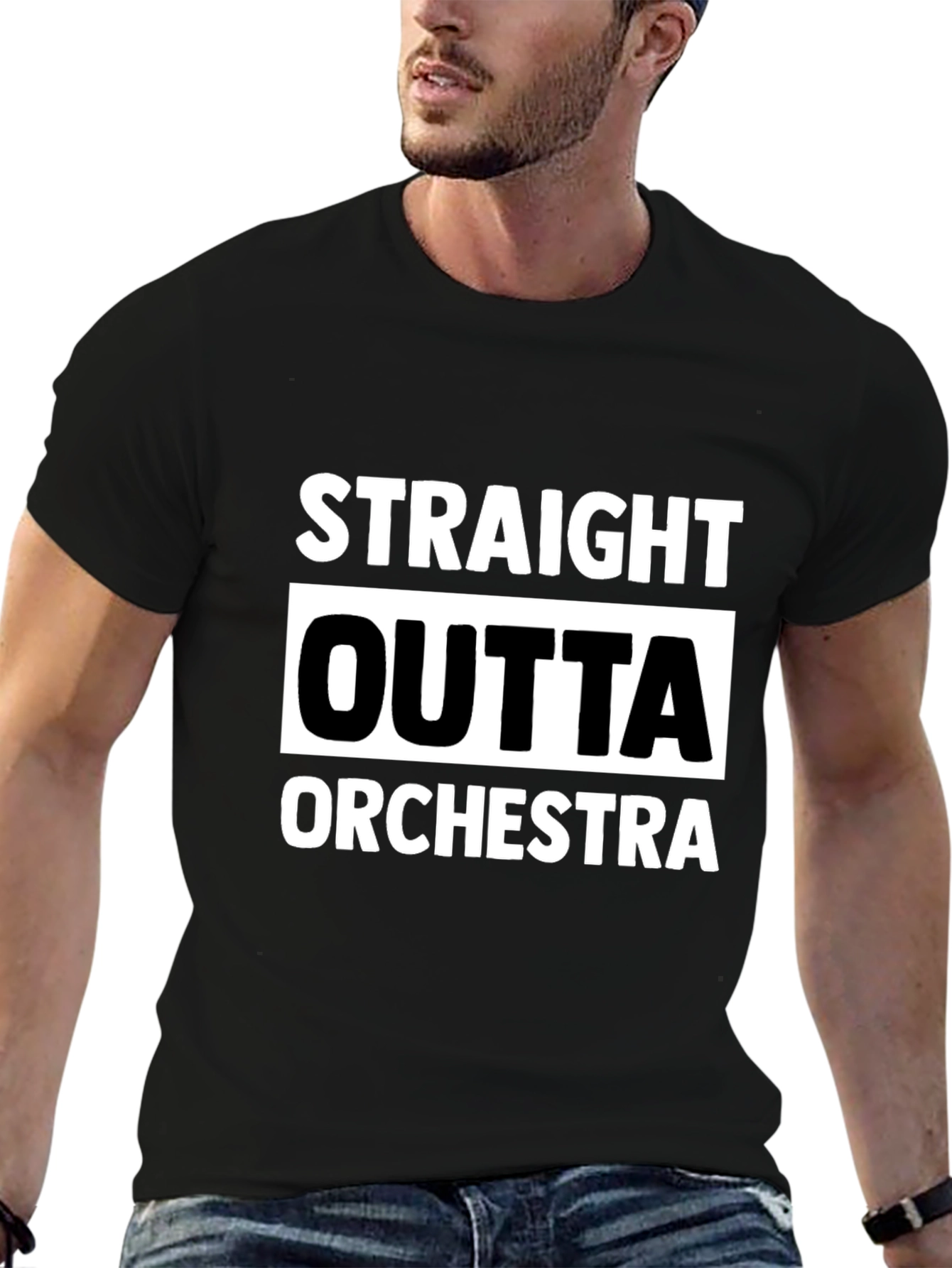 Straight Outta Orchestra Black T-Shirt