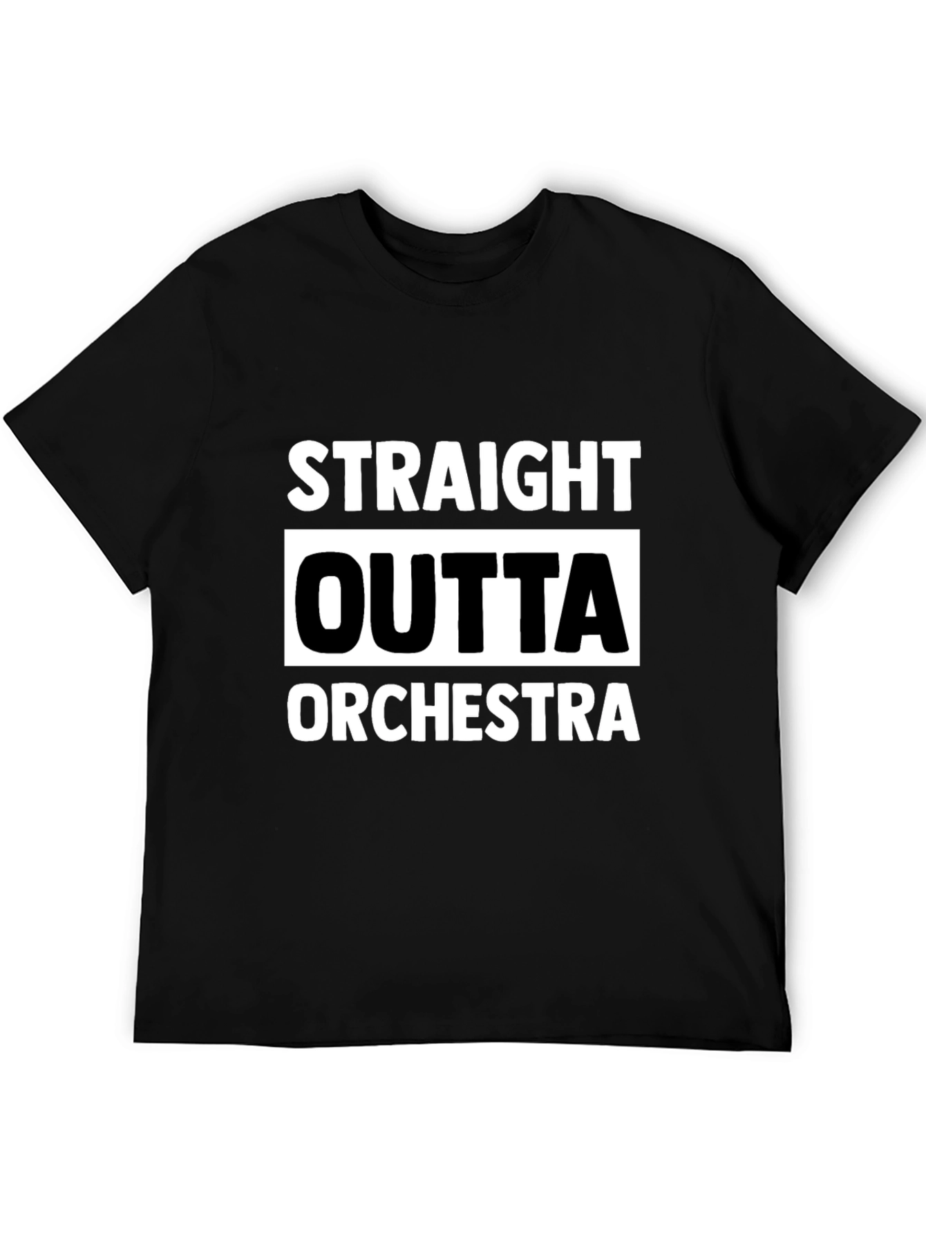 Straight Outta Orchestra Black T-Shirt
