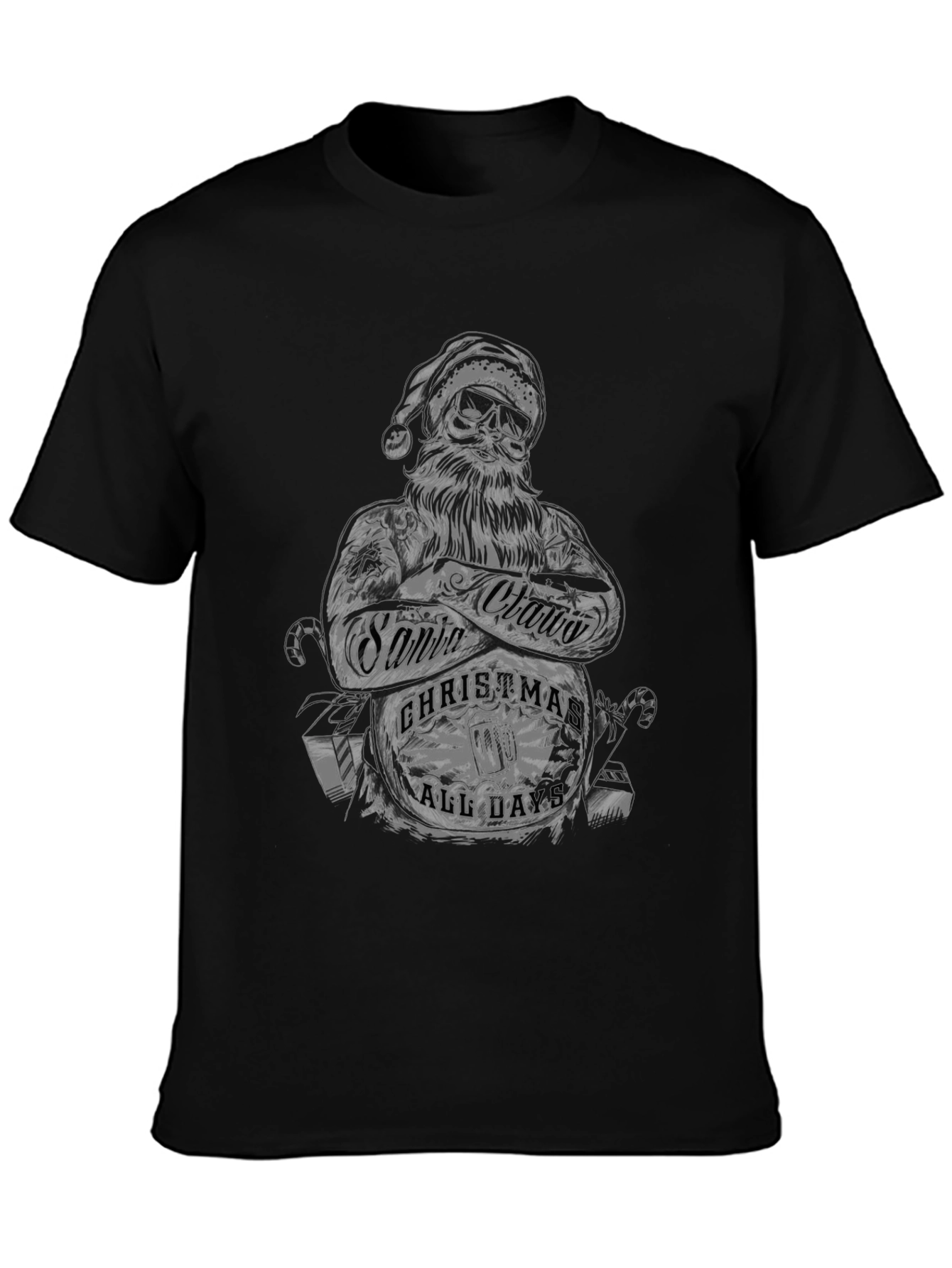 Santa Claus Christmas All Day Graphic T-Shirt