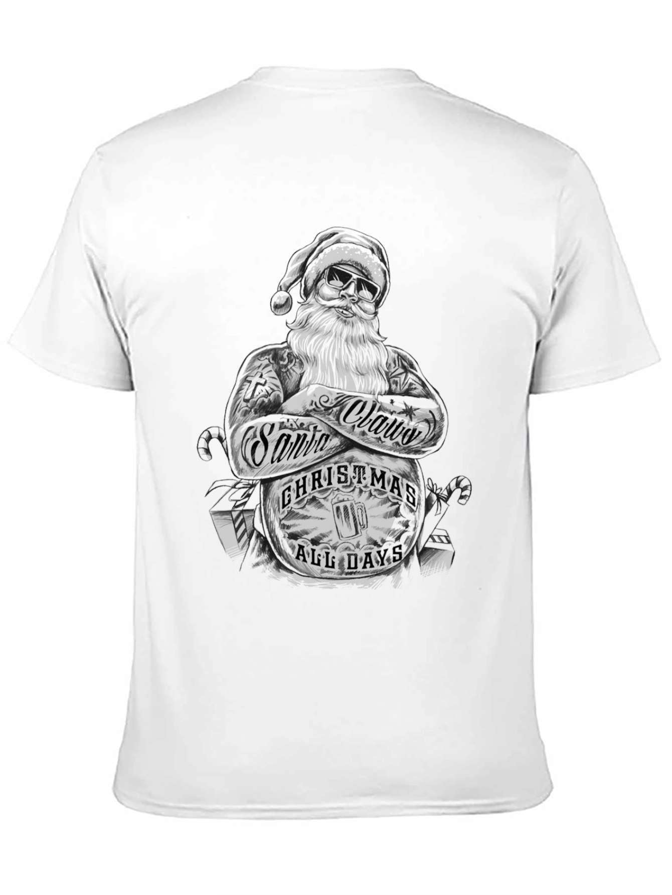 Santa Claus Christmas All Day Graphic T-Shirt