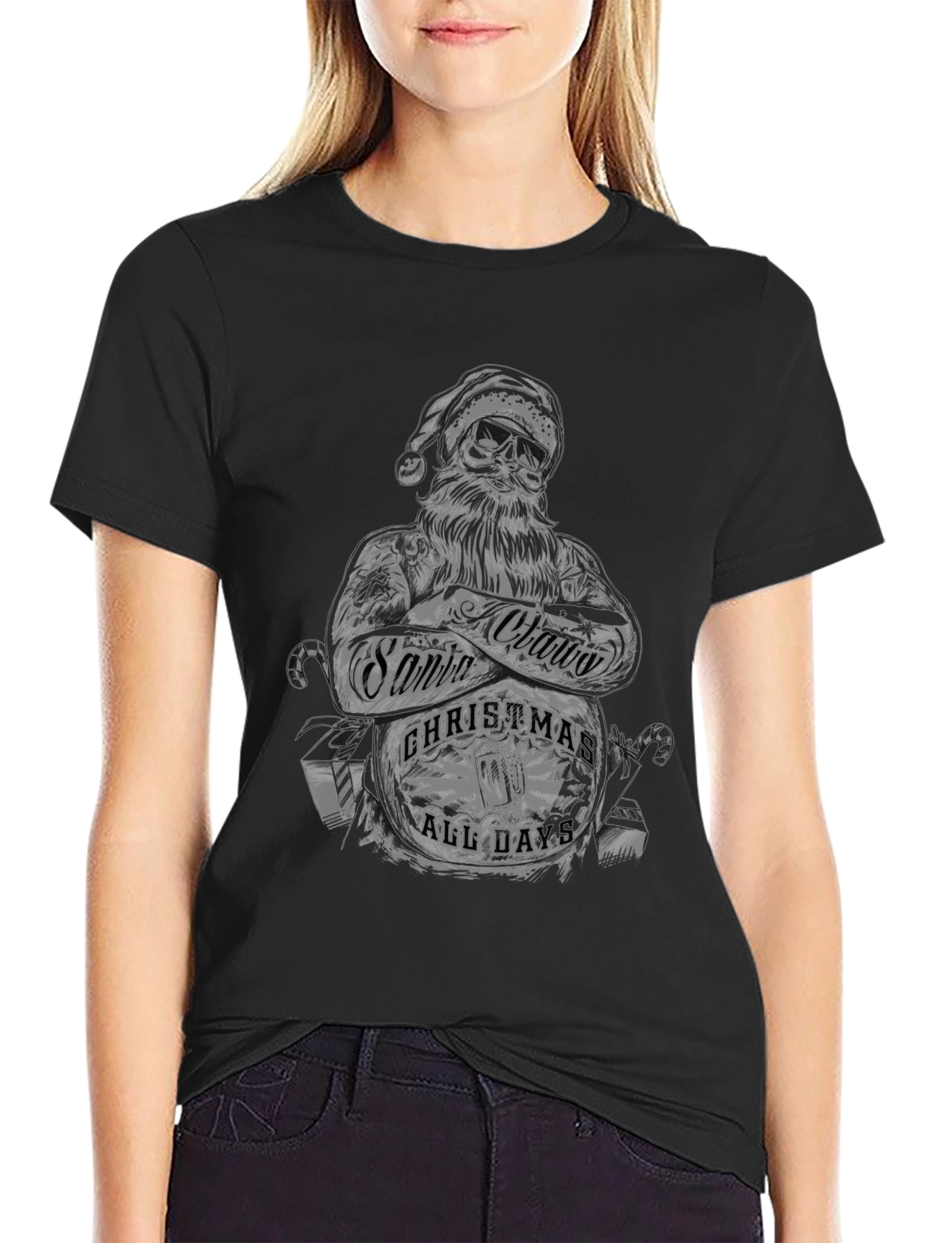 Santa Claus Christmas All Day Graphic T-Shirt