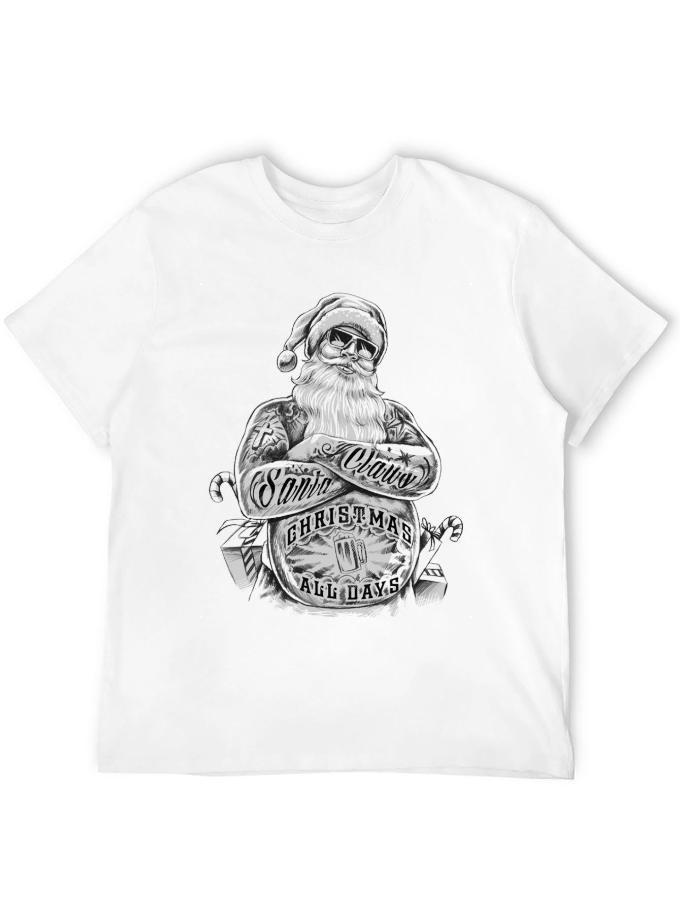 Santa Claus Christmas All Day Graphic T-Shirt