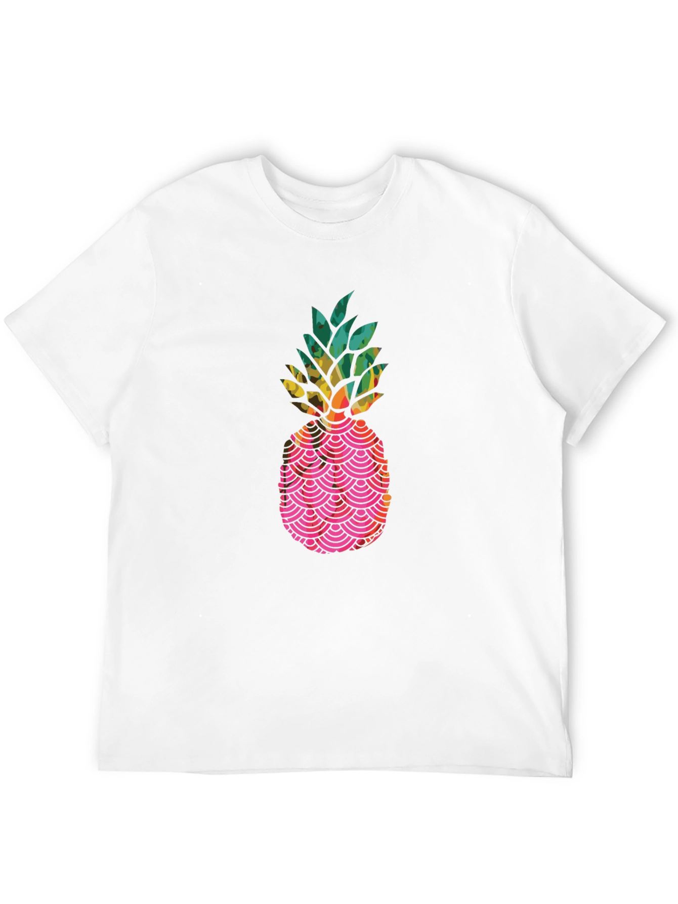 Tropical Pineapple Graphic Tee - Black Unisex T-Shirt