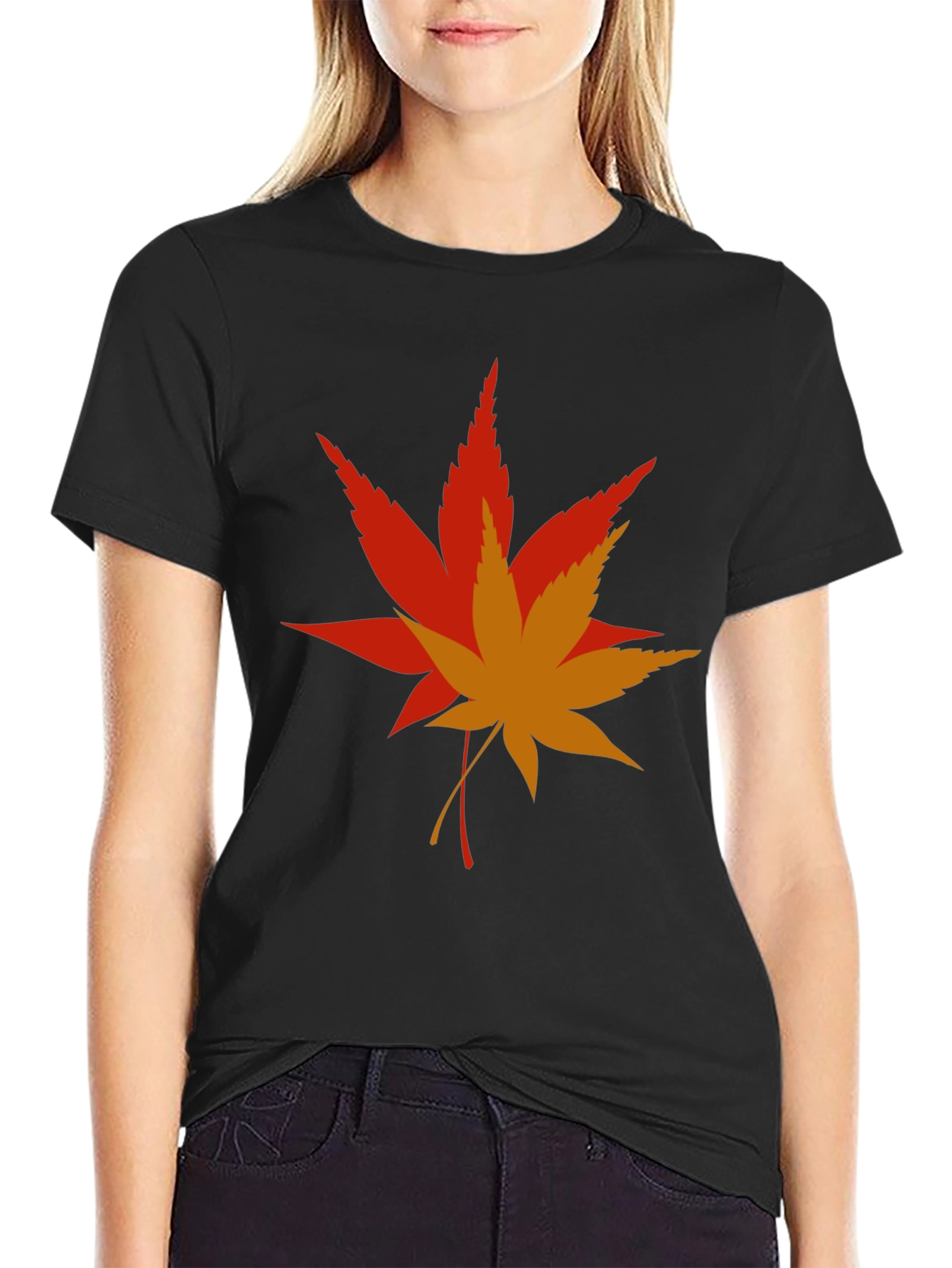 Autumn Leaf Graphic Tee - Stylish Mens T-Shirt