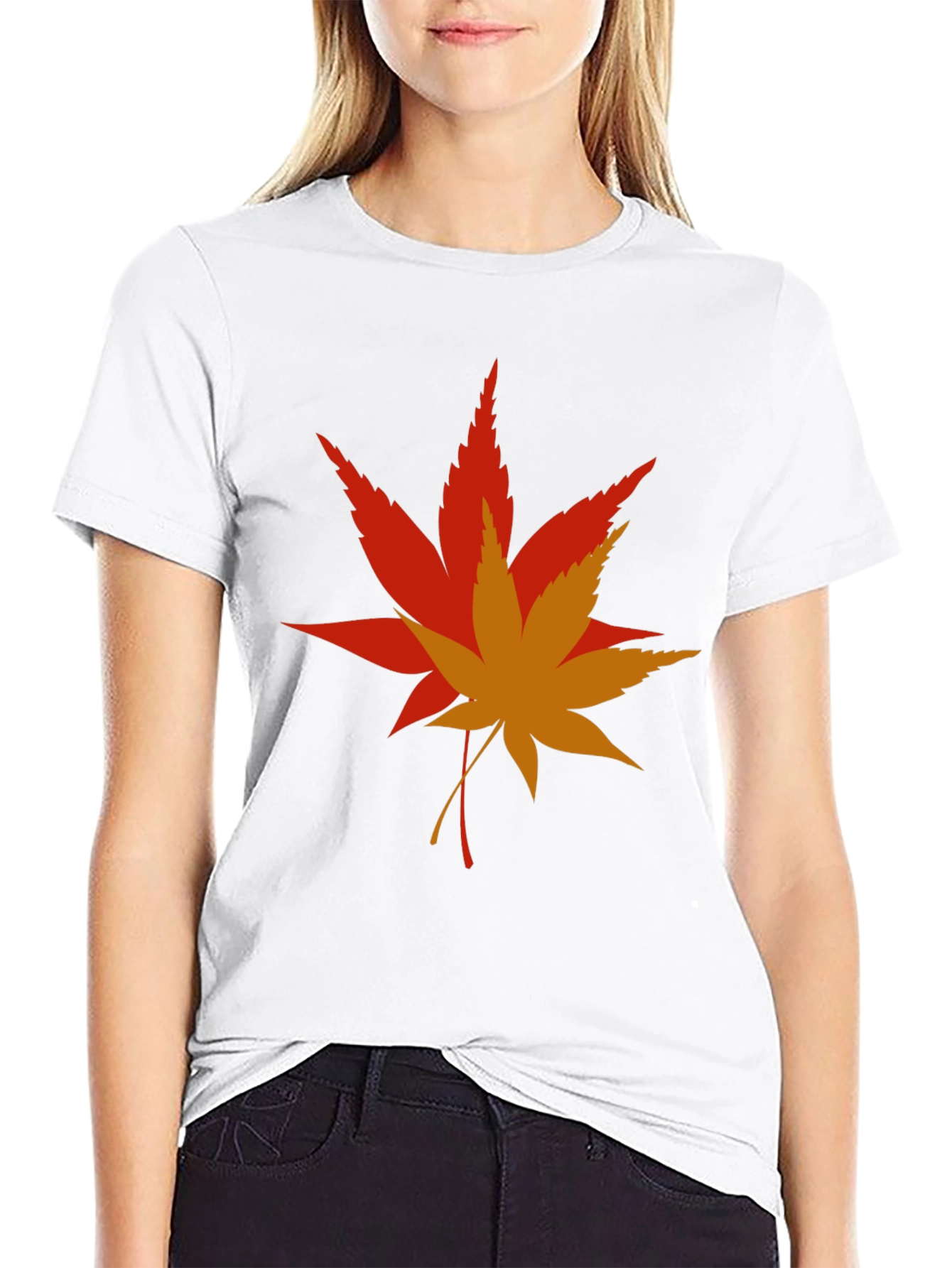Autumn Leaf Graphic Tee - Stylish Mens T-Shirt