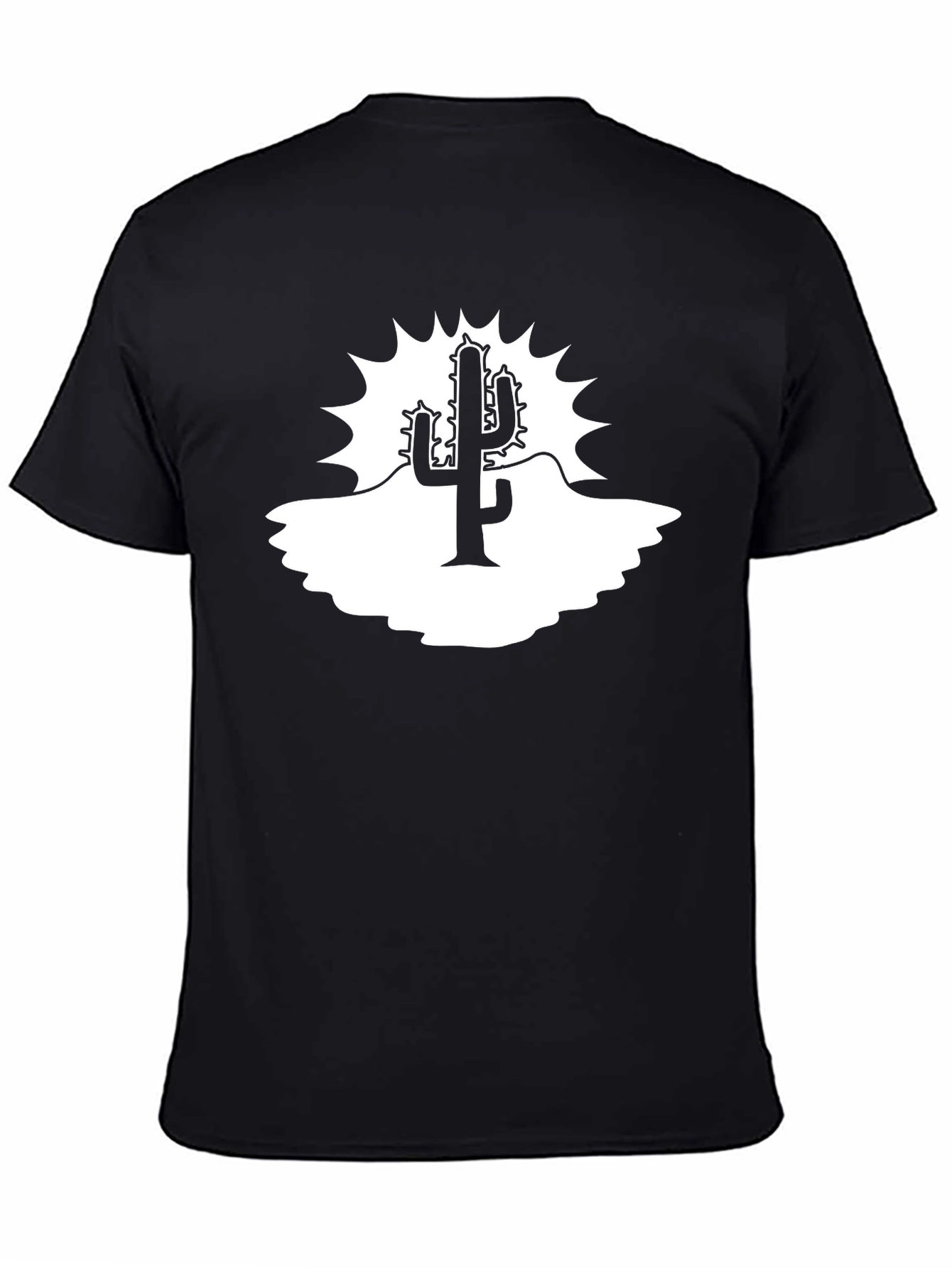 Cactus Graphic Tee - Desert Style Black Shirt