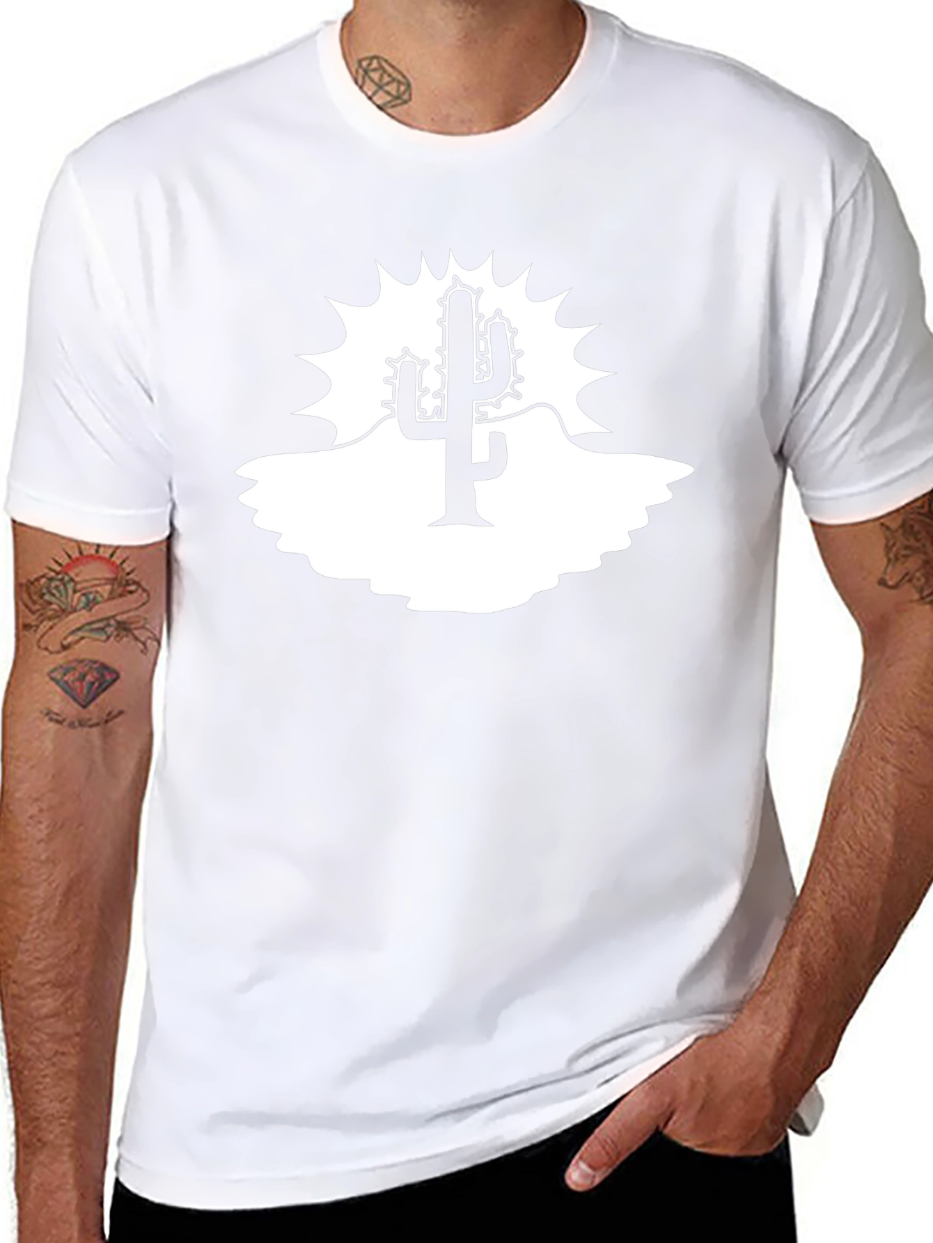 Cactus Graphic Tee - Desert Style Black Shirt