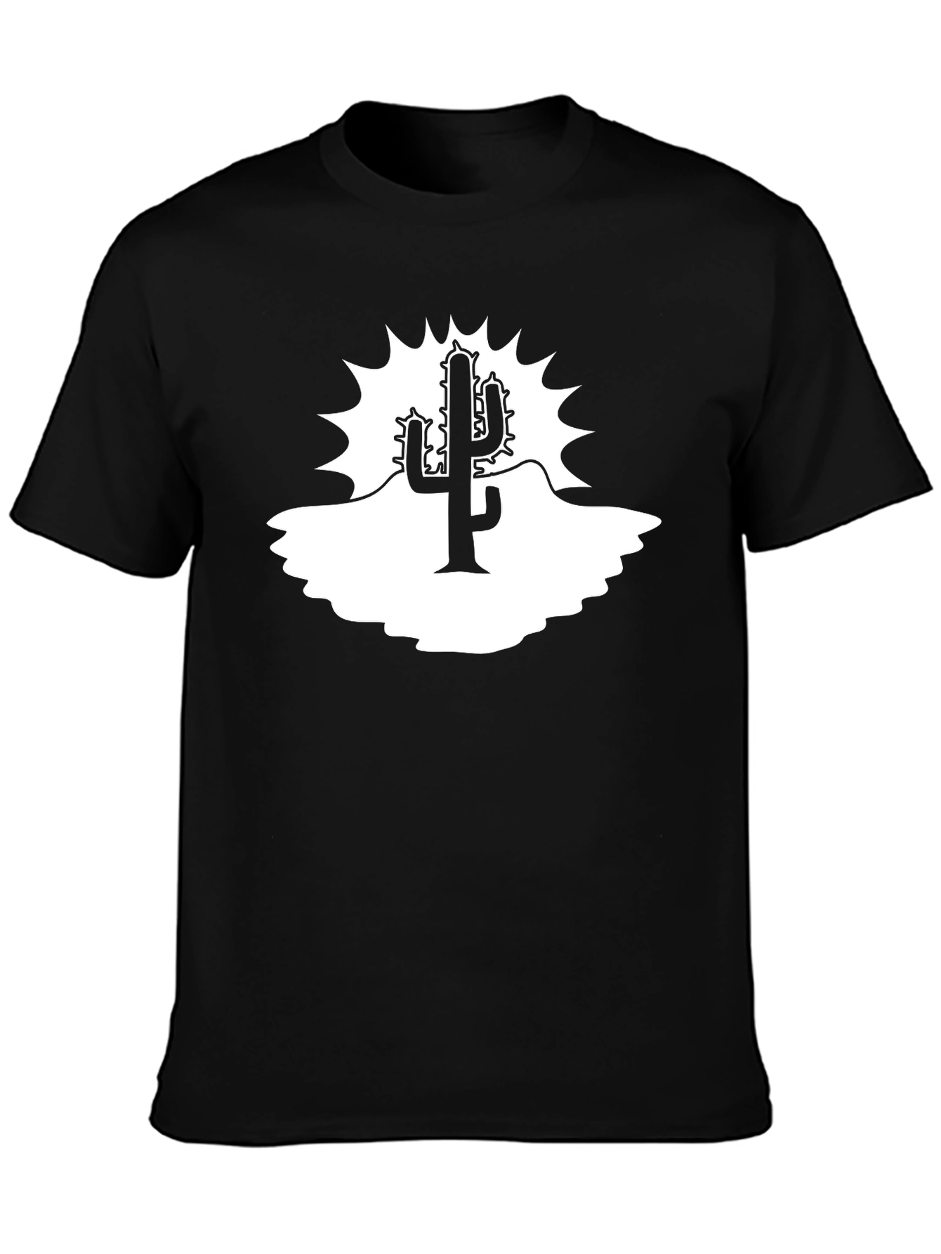 Cactus Graphic Tee - Desert Style Black Shirt