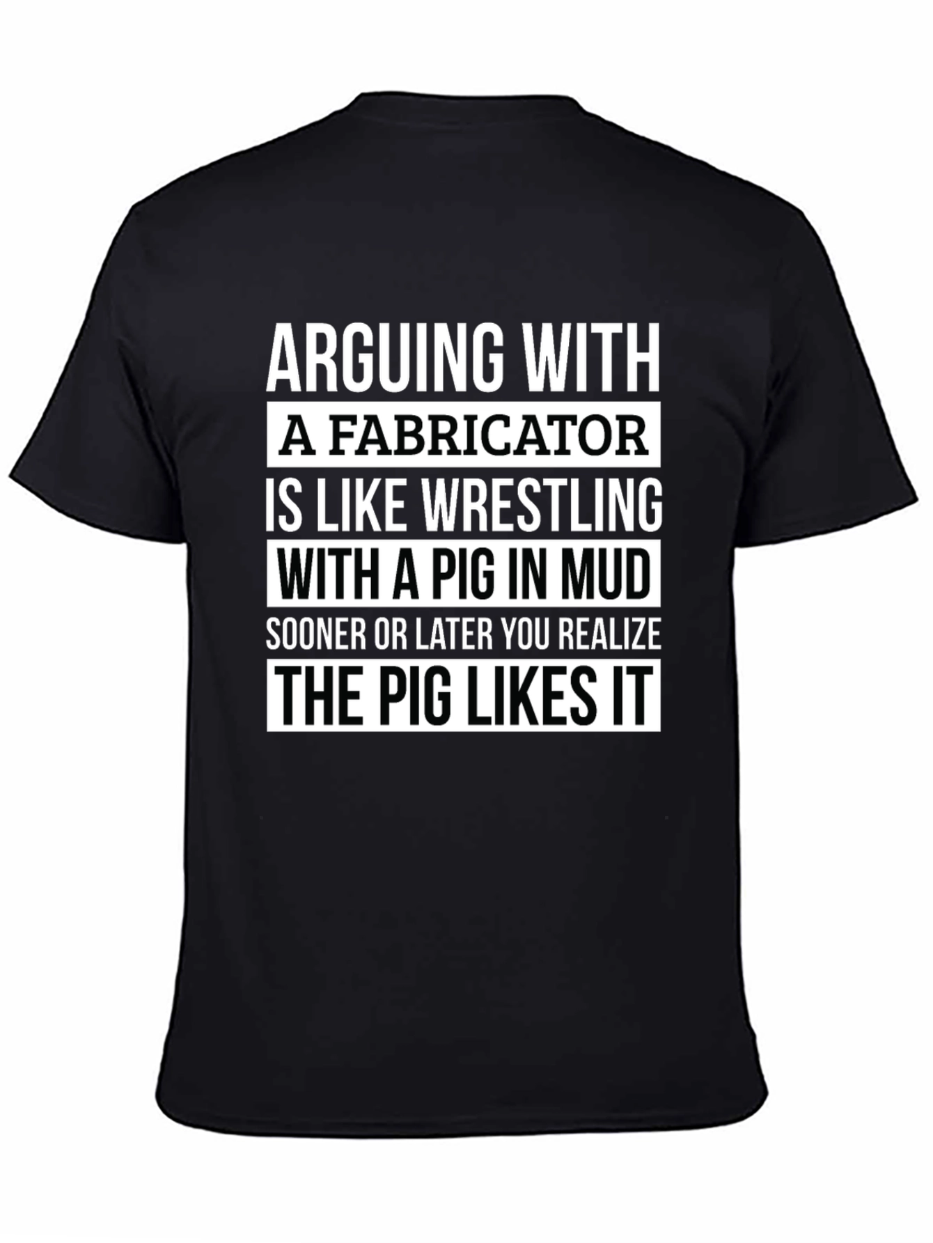 Fabricator Pig Mud Wrestling Graphic T-Shirt