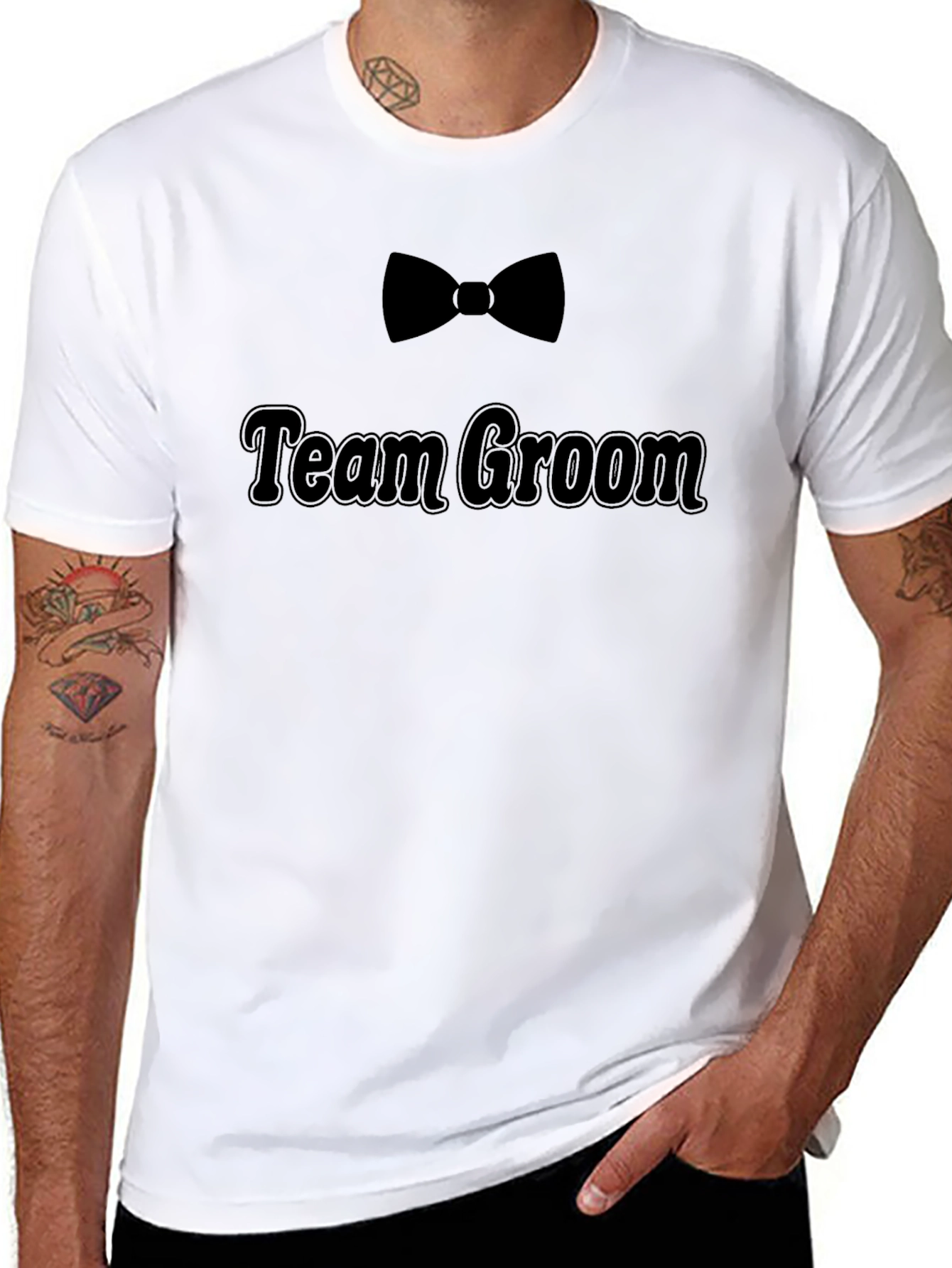 Team Groom Black T-Shirt