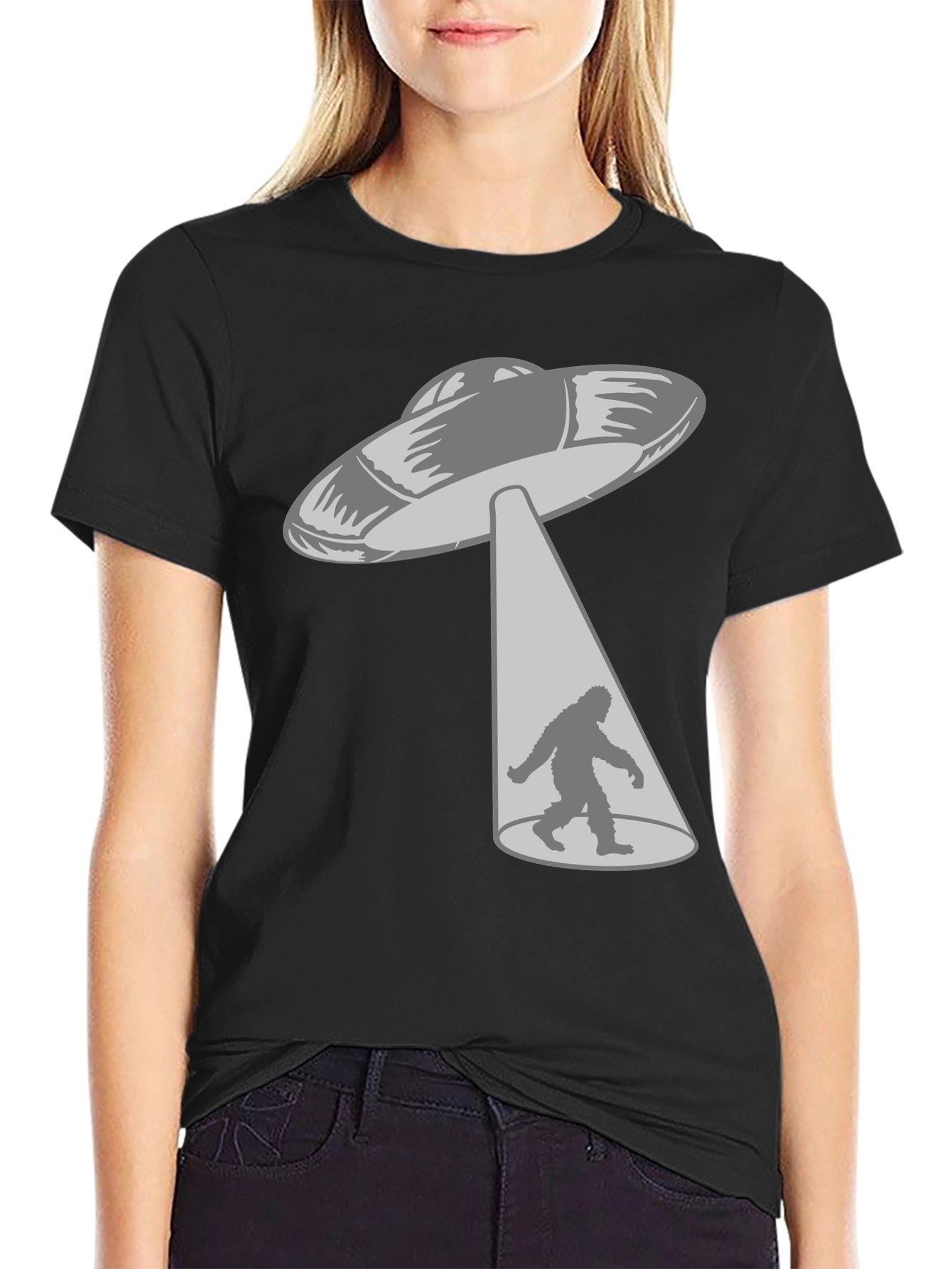 UFO Abduction Bigfoot T-Shirt